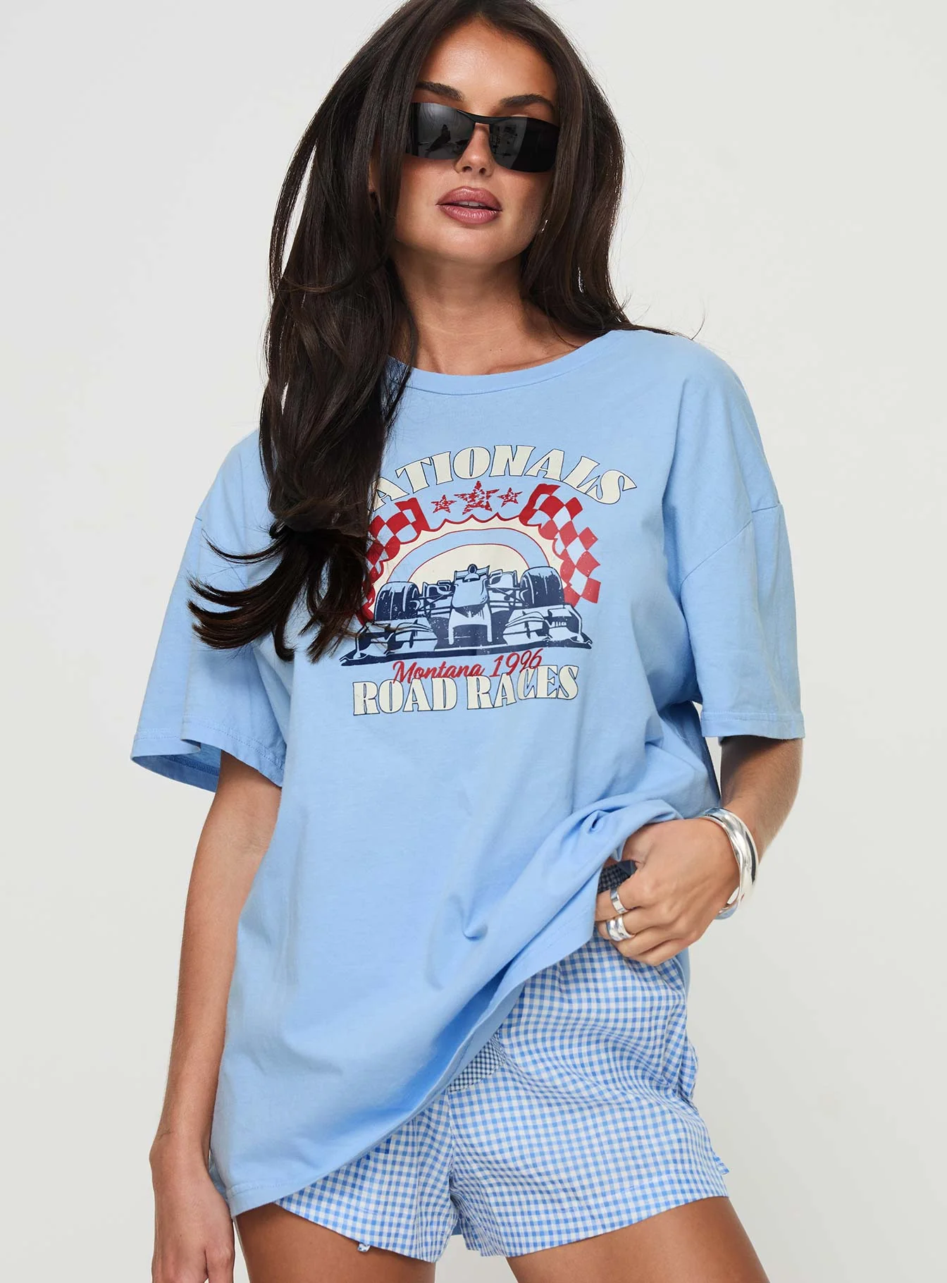 Races 1996 Oversized Tee Blue