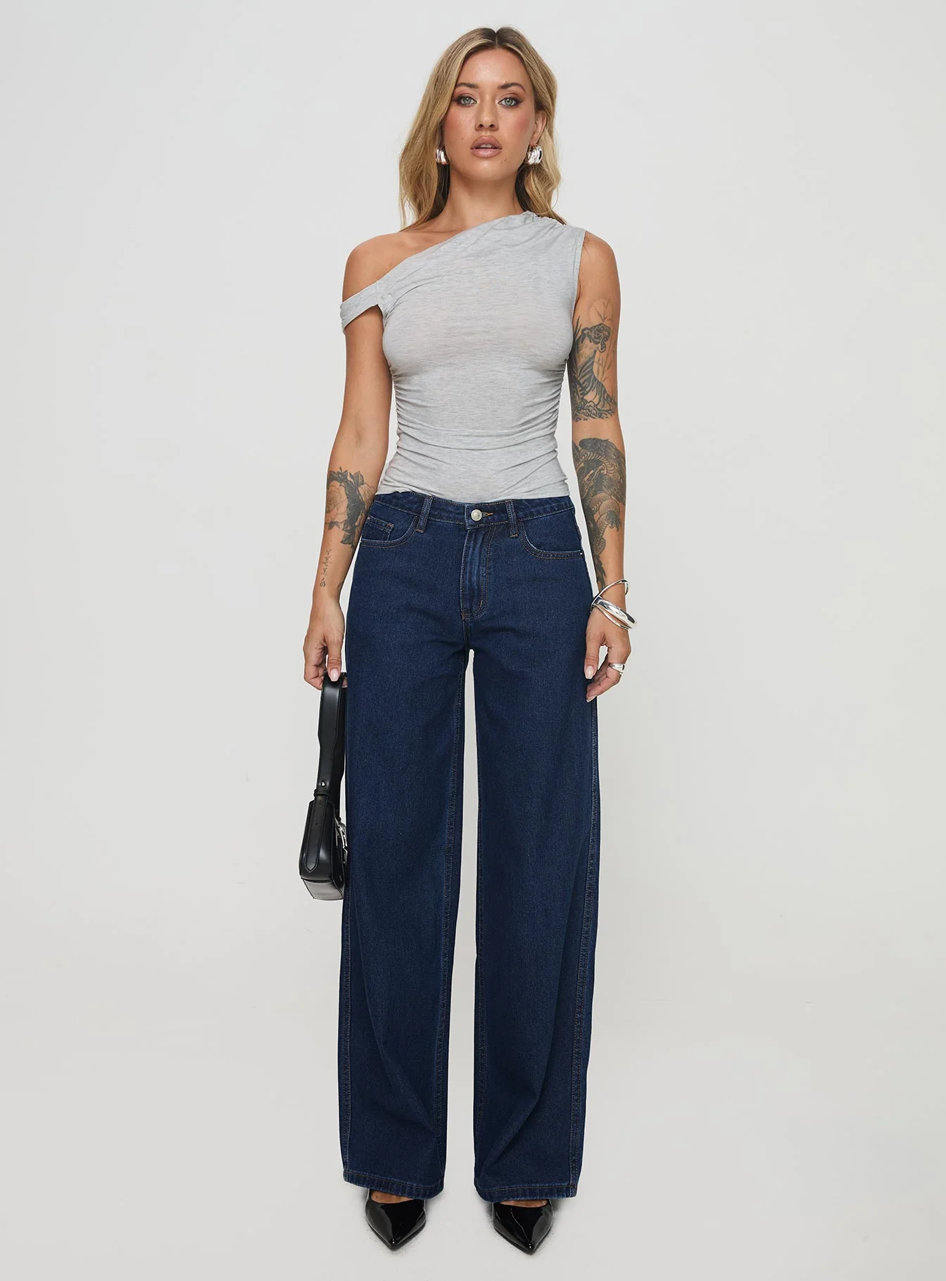 Maryanne Mid Rise Straight Leg Jeans Dark Wash