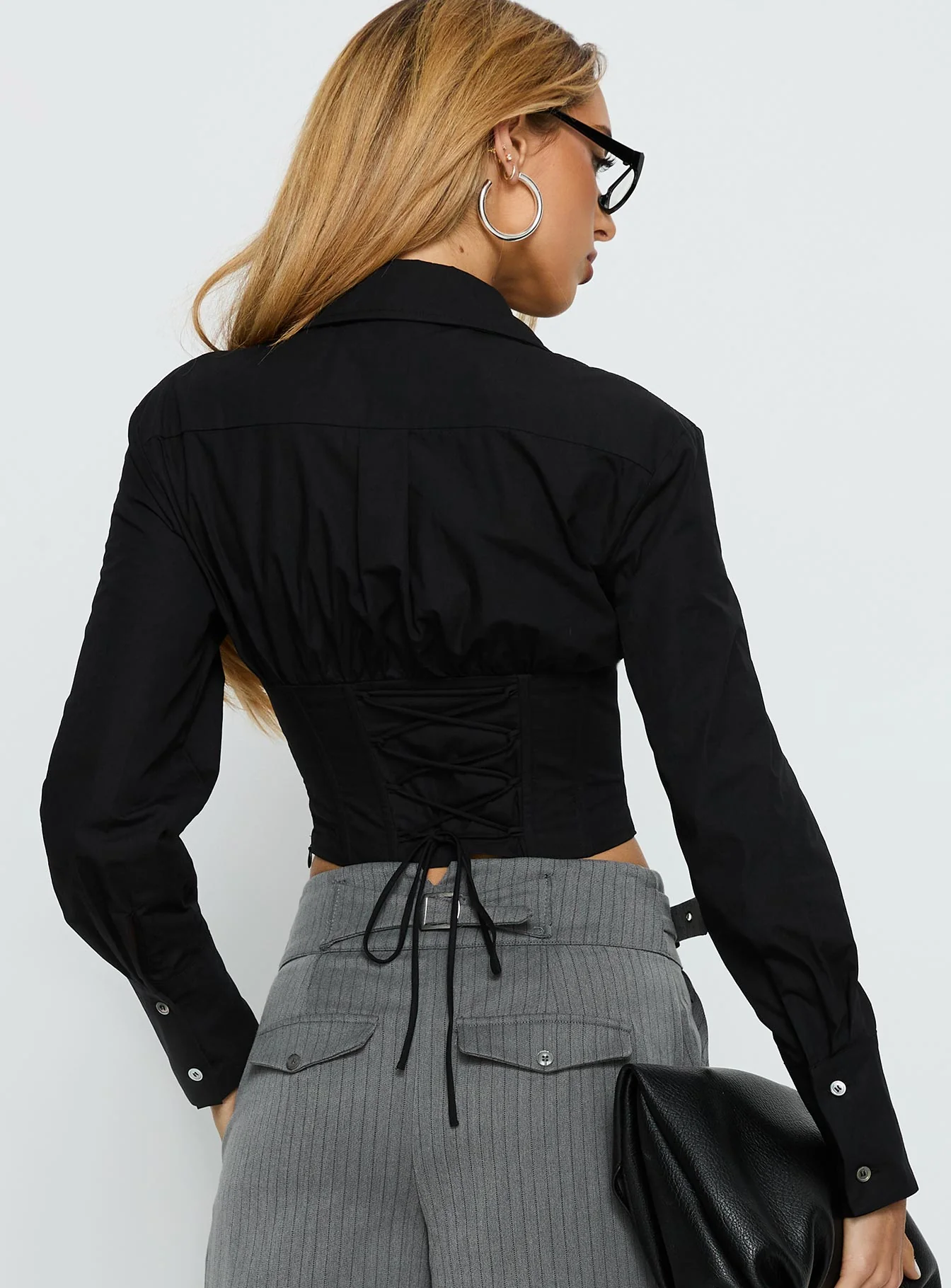 Darvell Corset Shirt Black