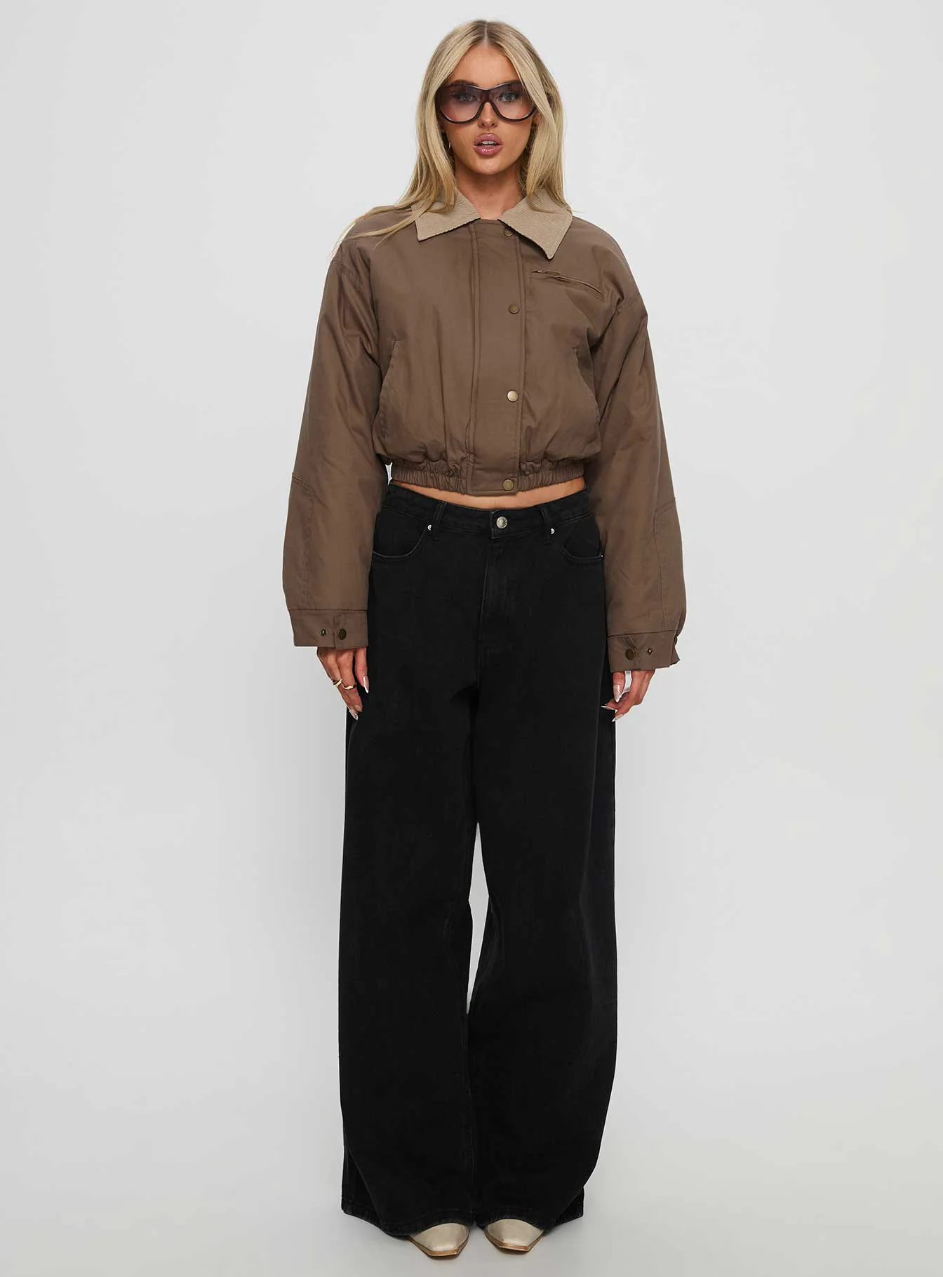 Fateful Collared Jacket Brown