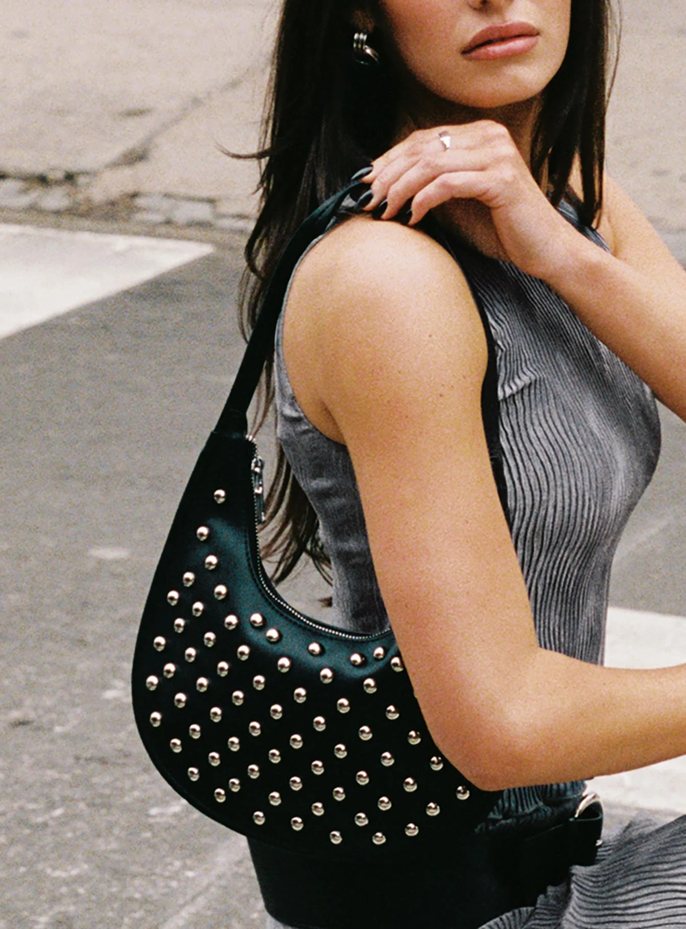 Like A Daydream Studded Bag Black