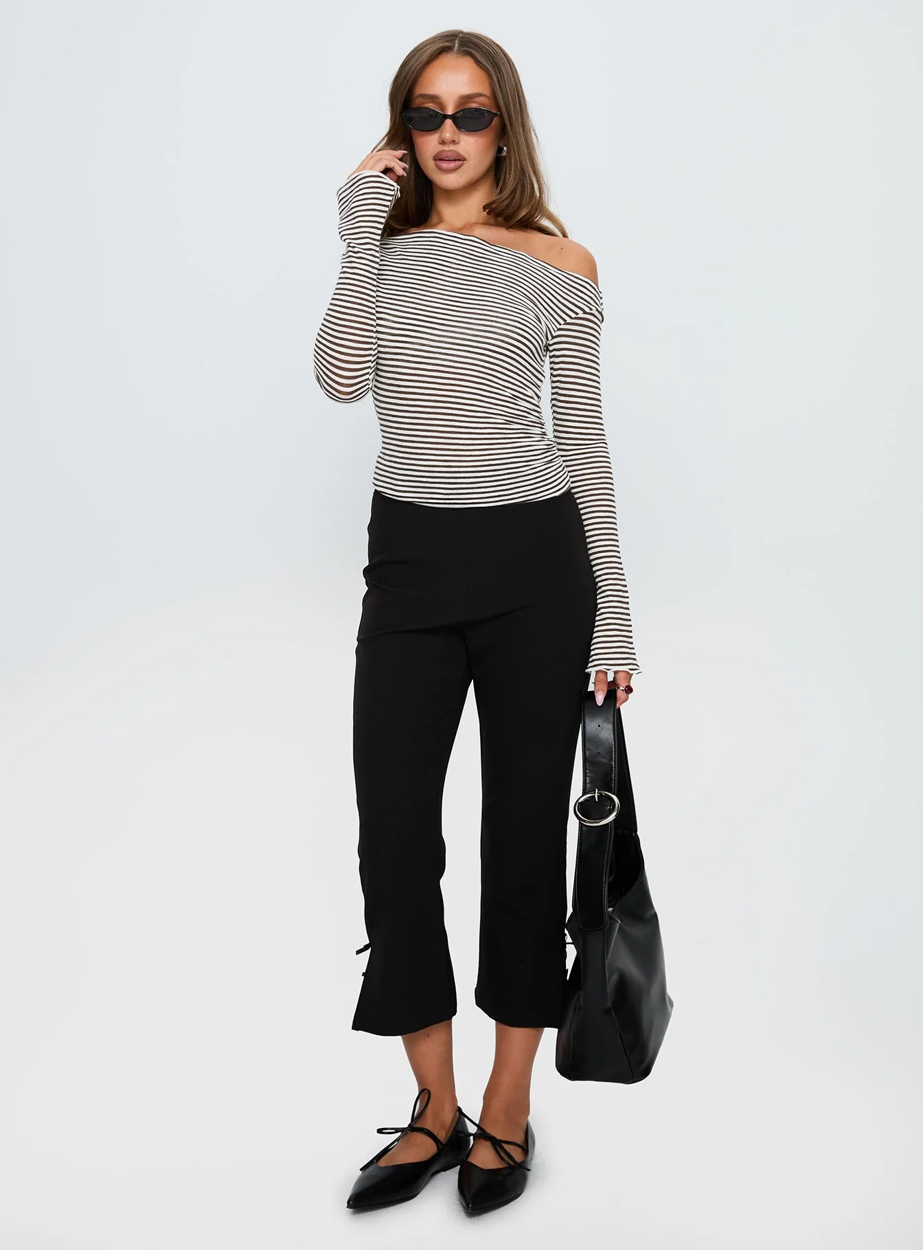 Synergies Long Sleeve Top Brown / White Stripe