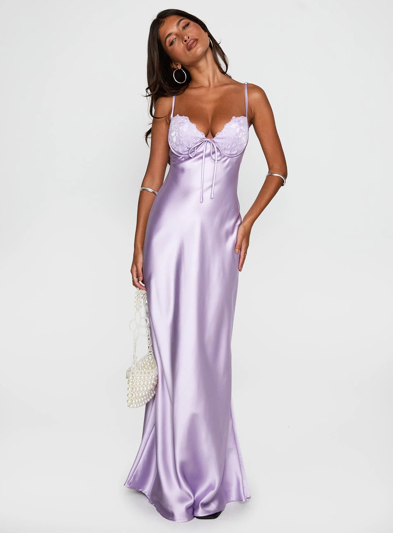 Fadyen Bias Cut Maxi Dress Lilac
