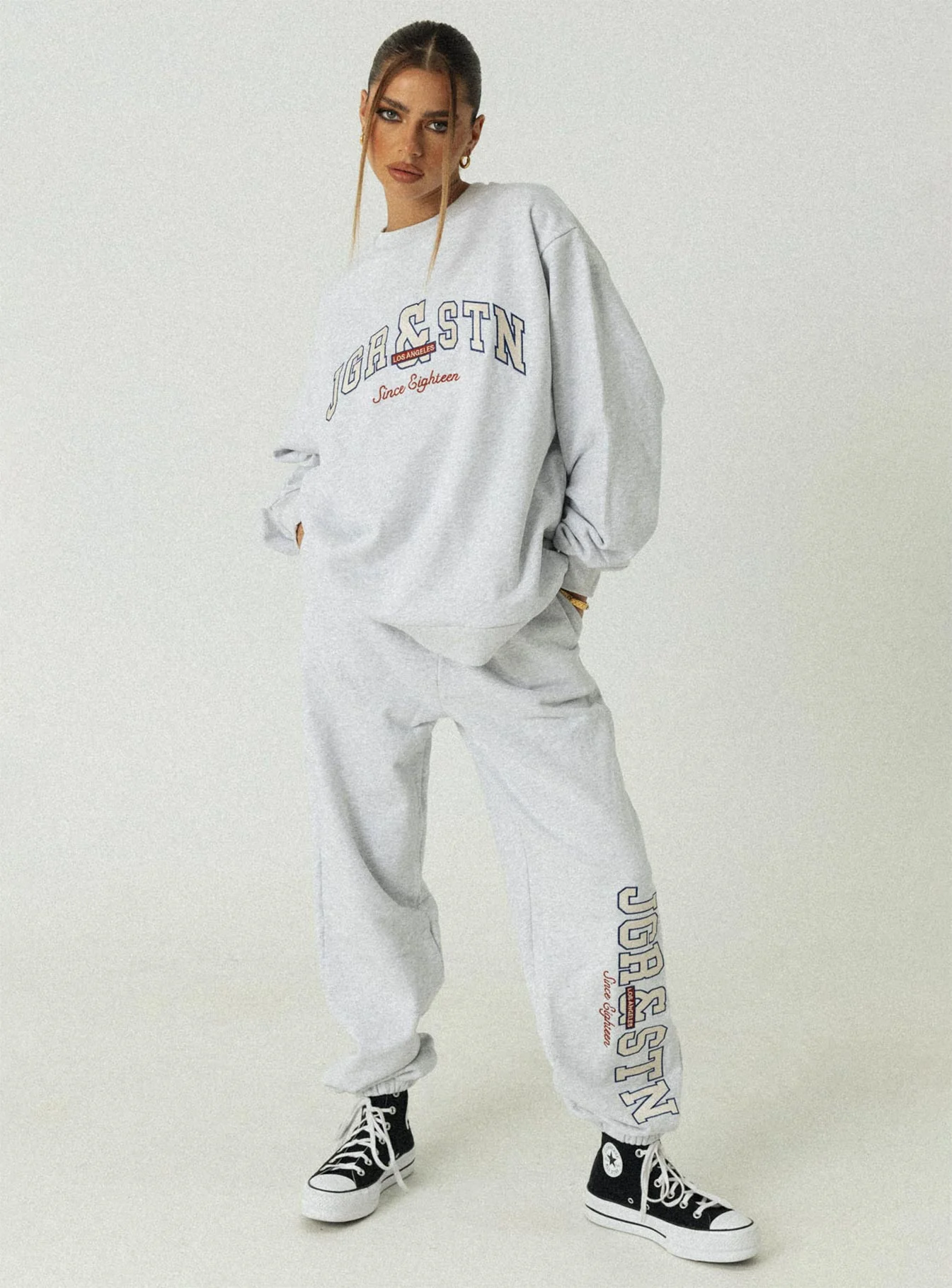 Jagger & Stone Vintage Oversized Sweatshirt Grey