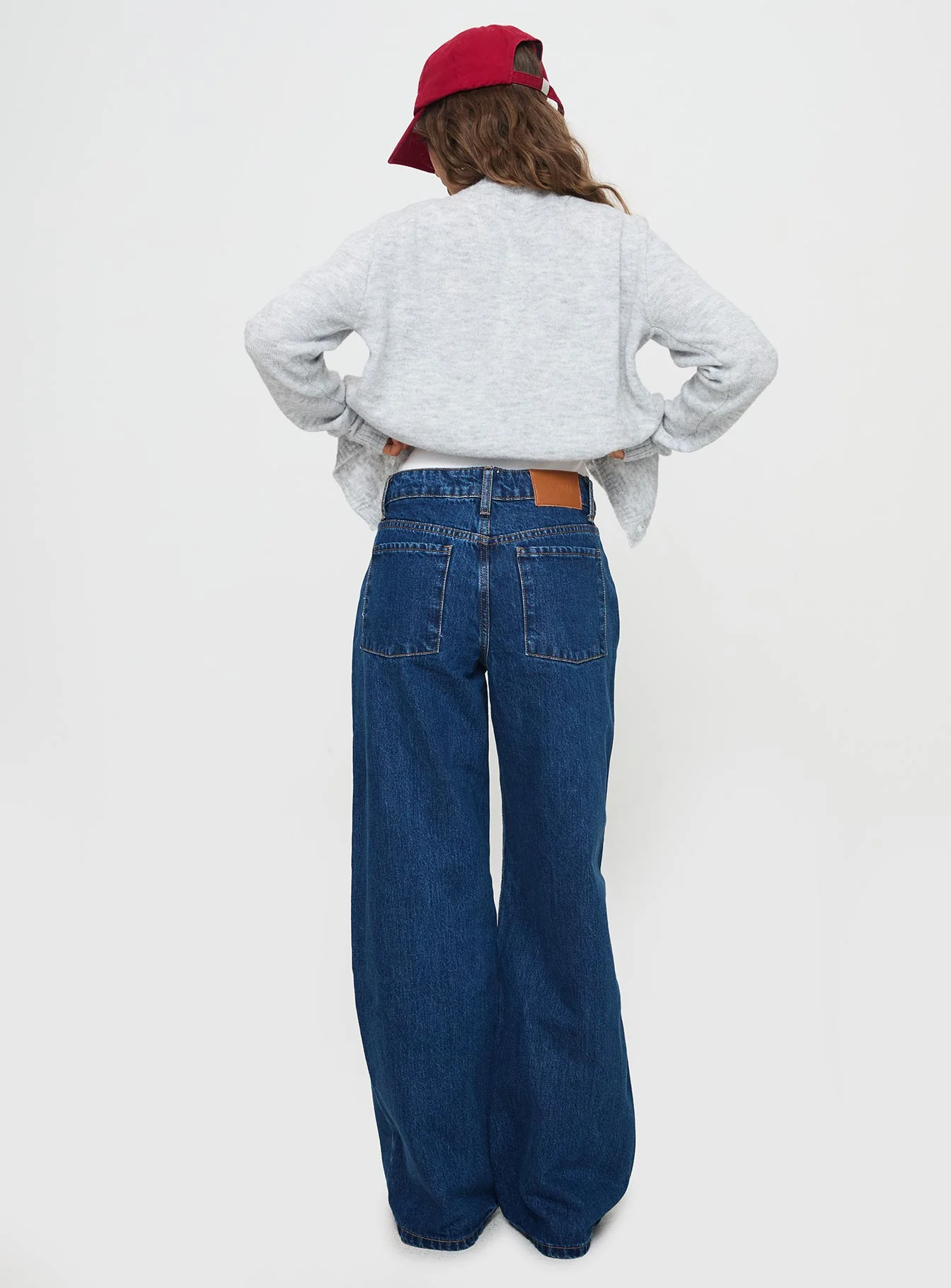 Shima Low Rise Straight Leg Jeans Mid Wash