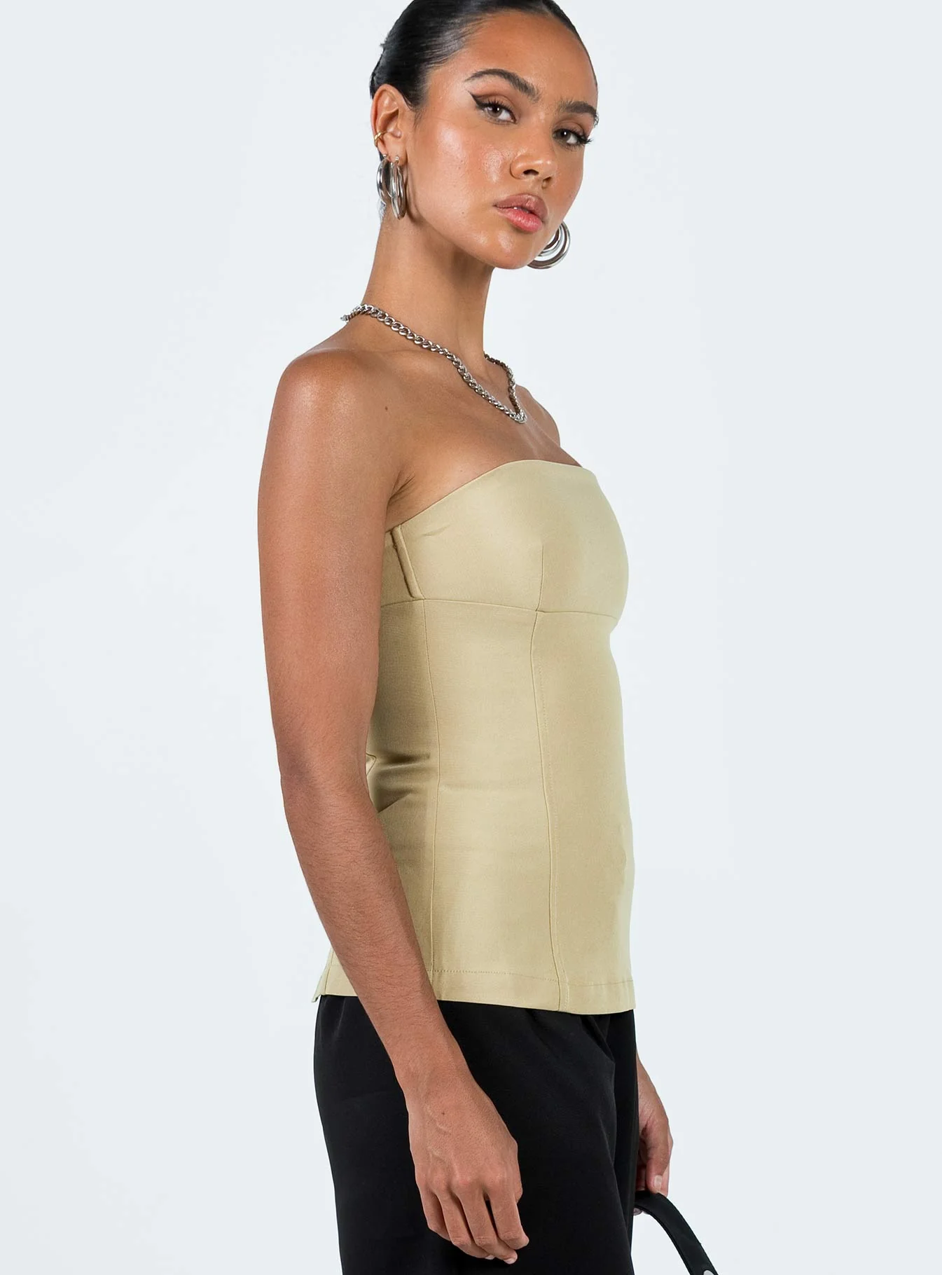 Wesanders Strapless Top Camel