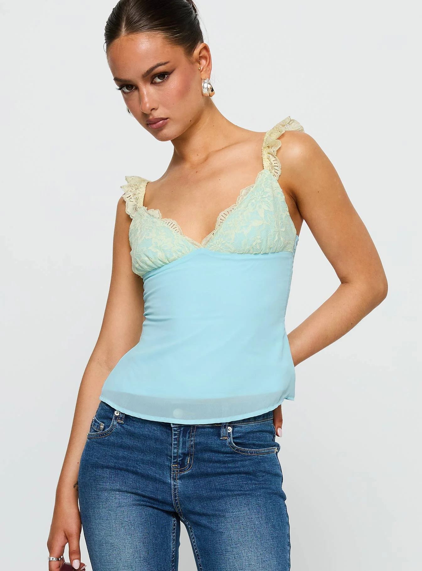 Delvonte Top Blue / Yellow