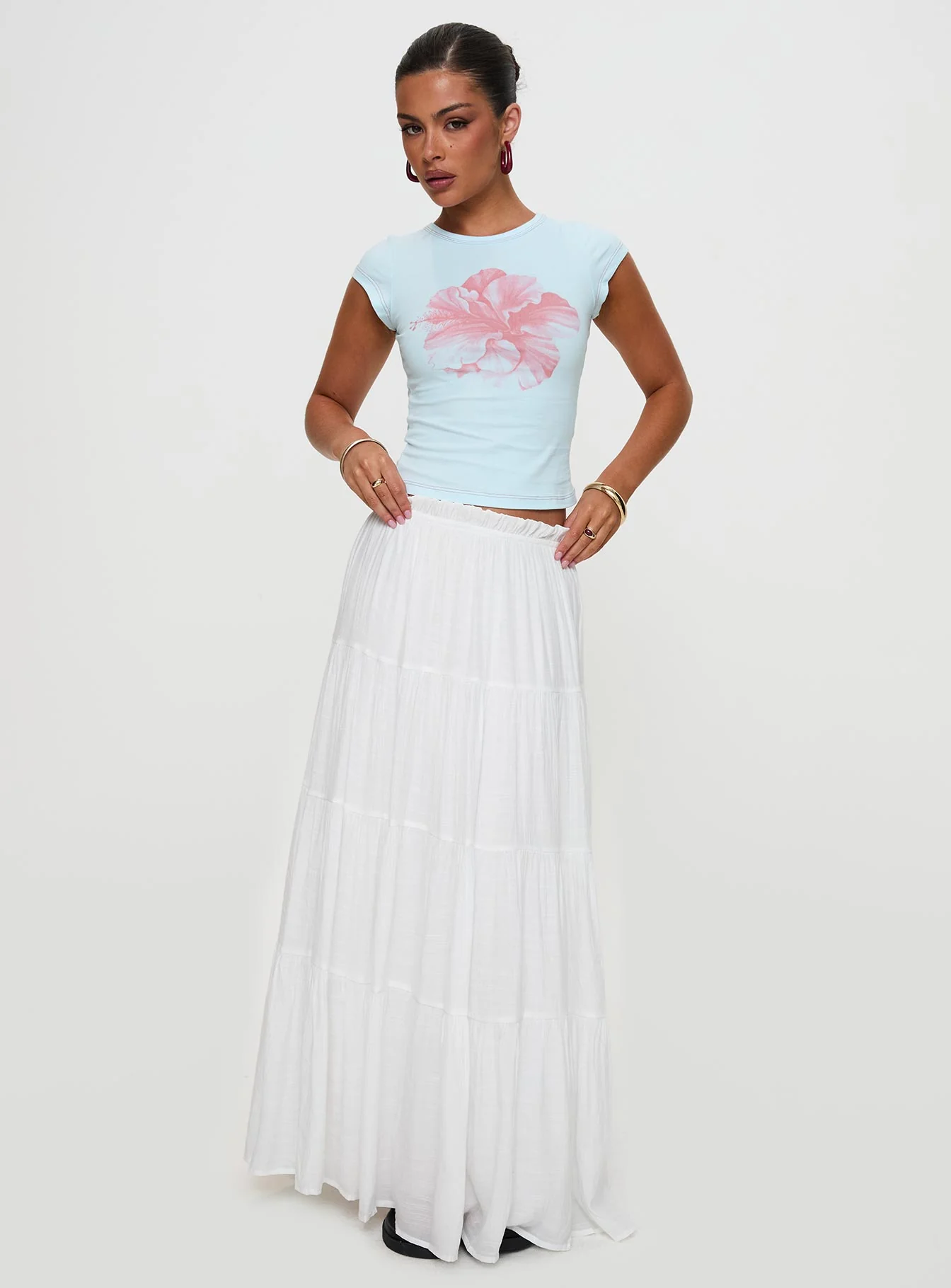 Mya Maxi Skirt White