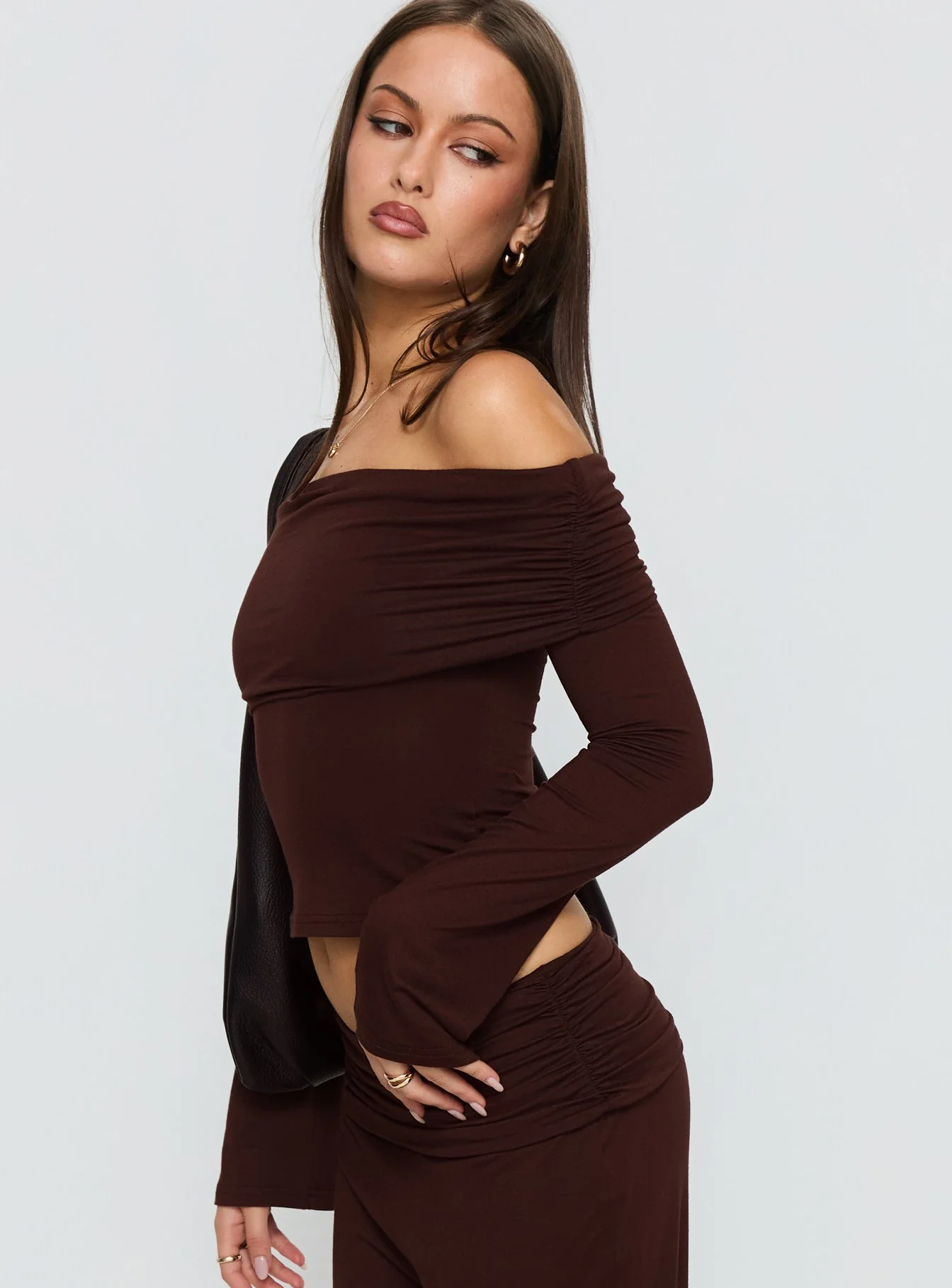 Fawne Long Sleeve Top Brown