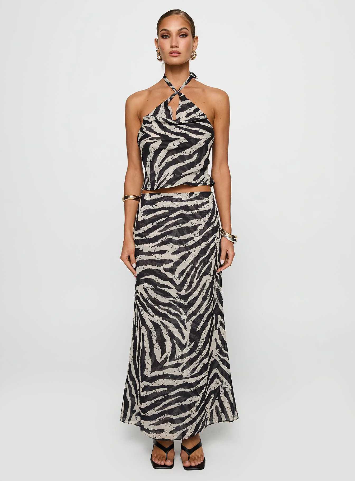 Eleganza Maxi Skirt Zebra