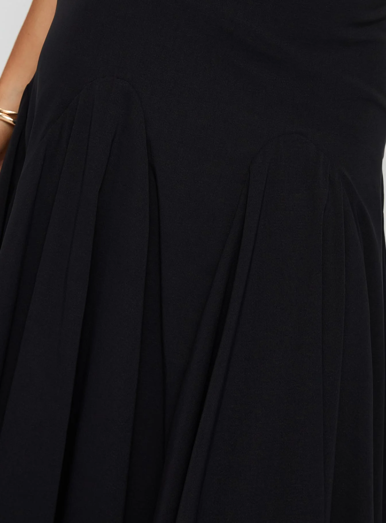 Agnette Low Rise Midi Skirt Black