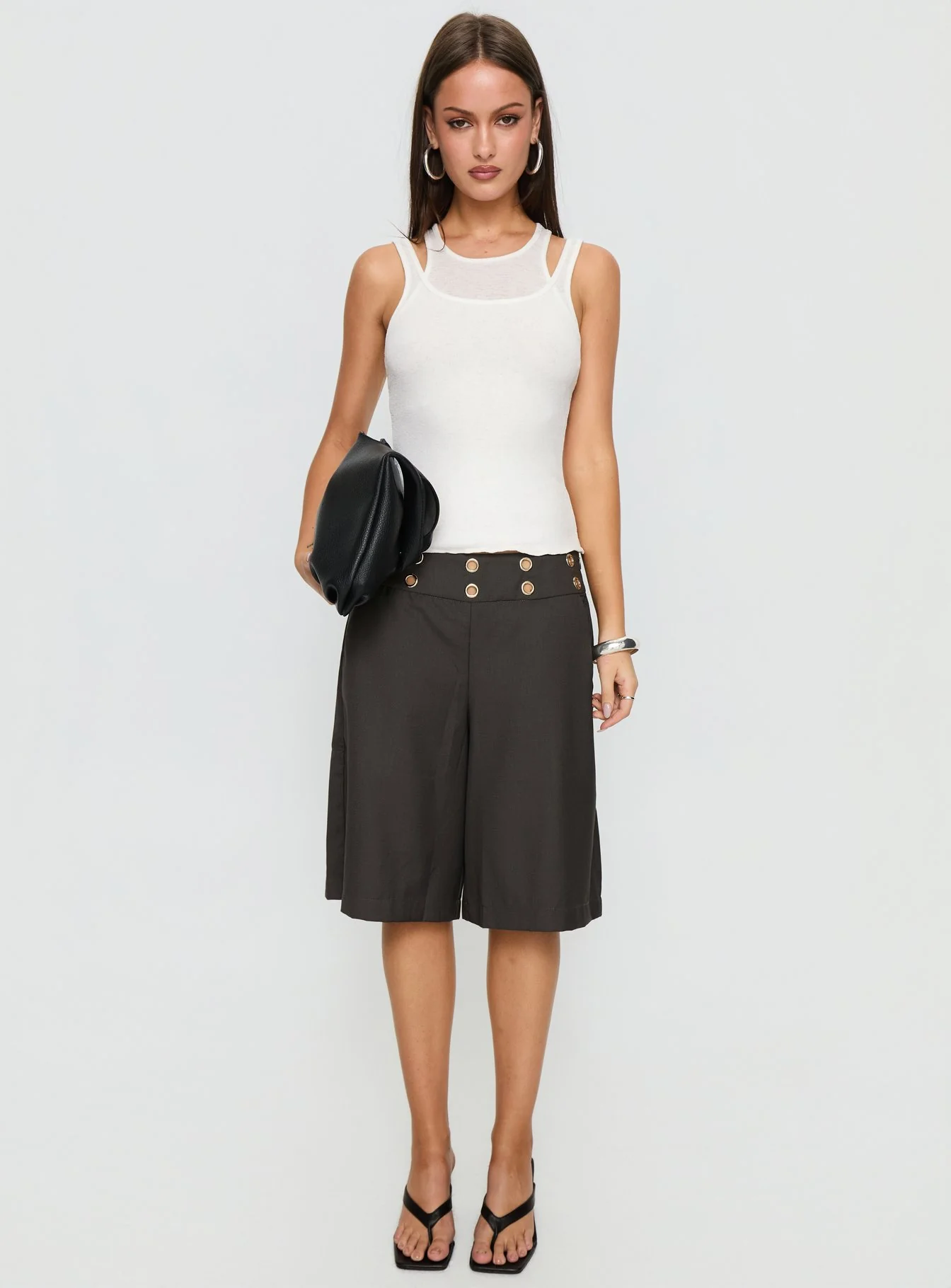 Teza Eyelet Jorts Grey