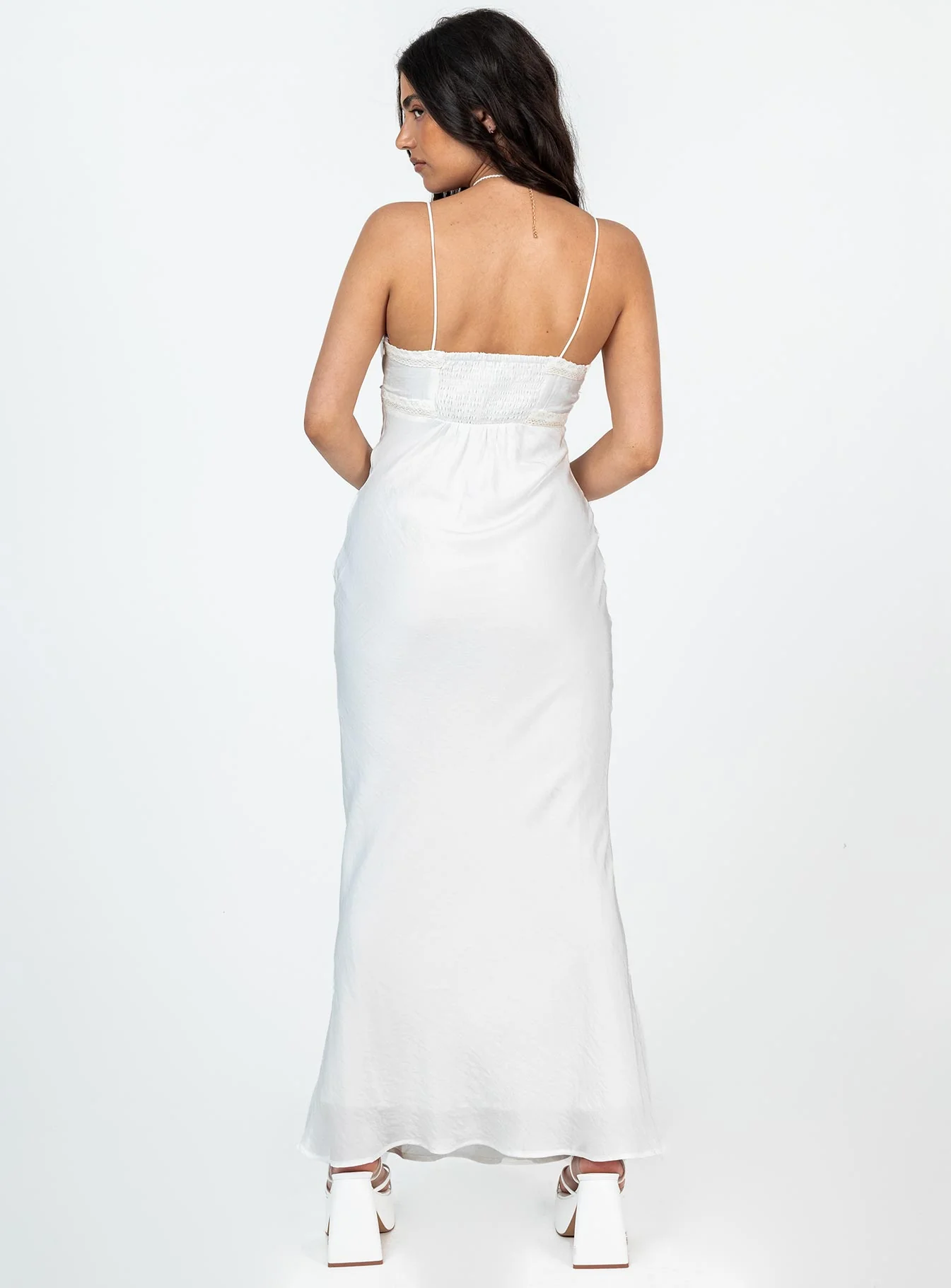 Emily Maxi Dress White Petite