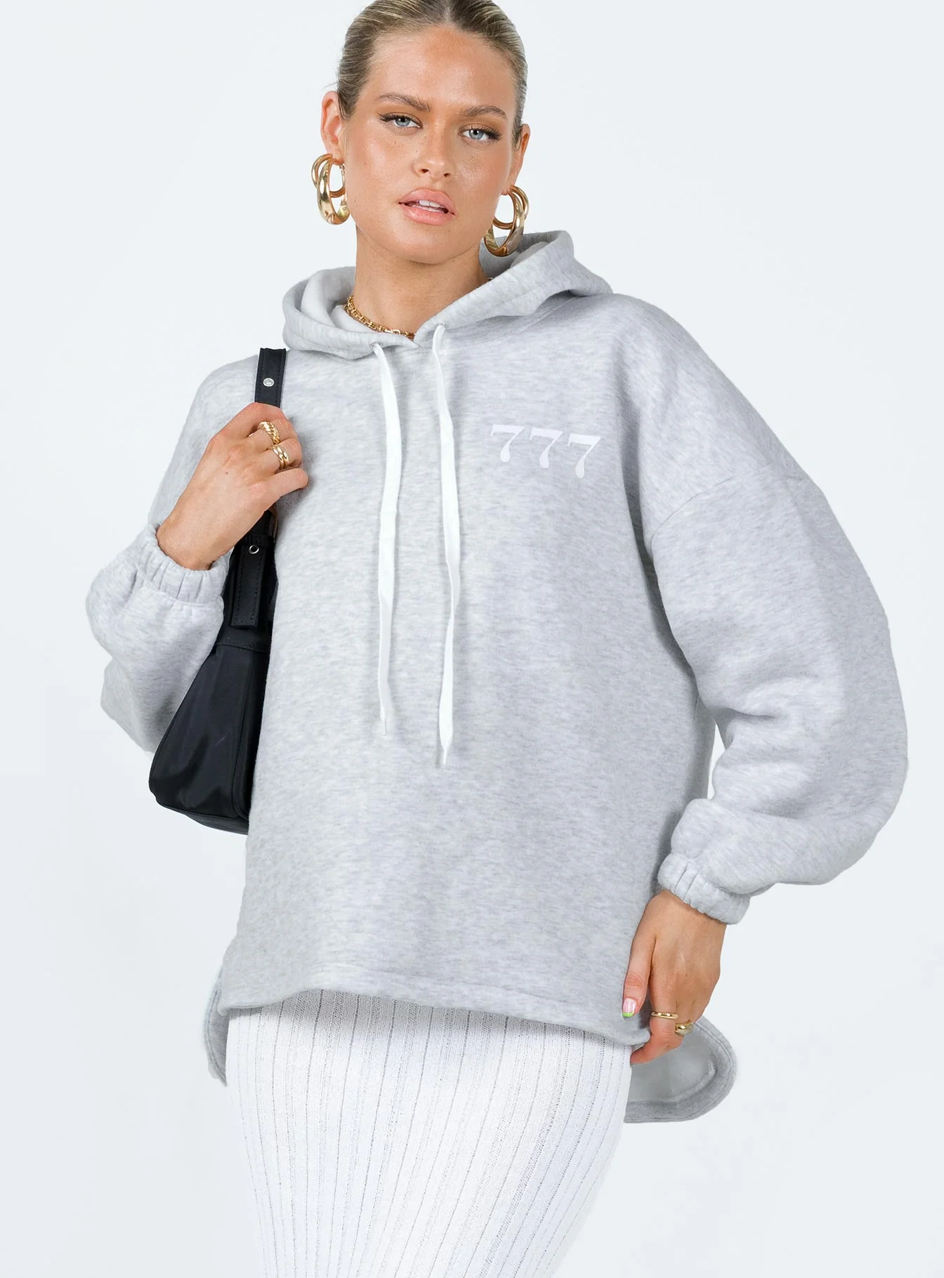 Angel Number 777 Hoodie Grey