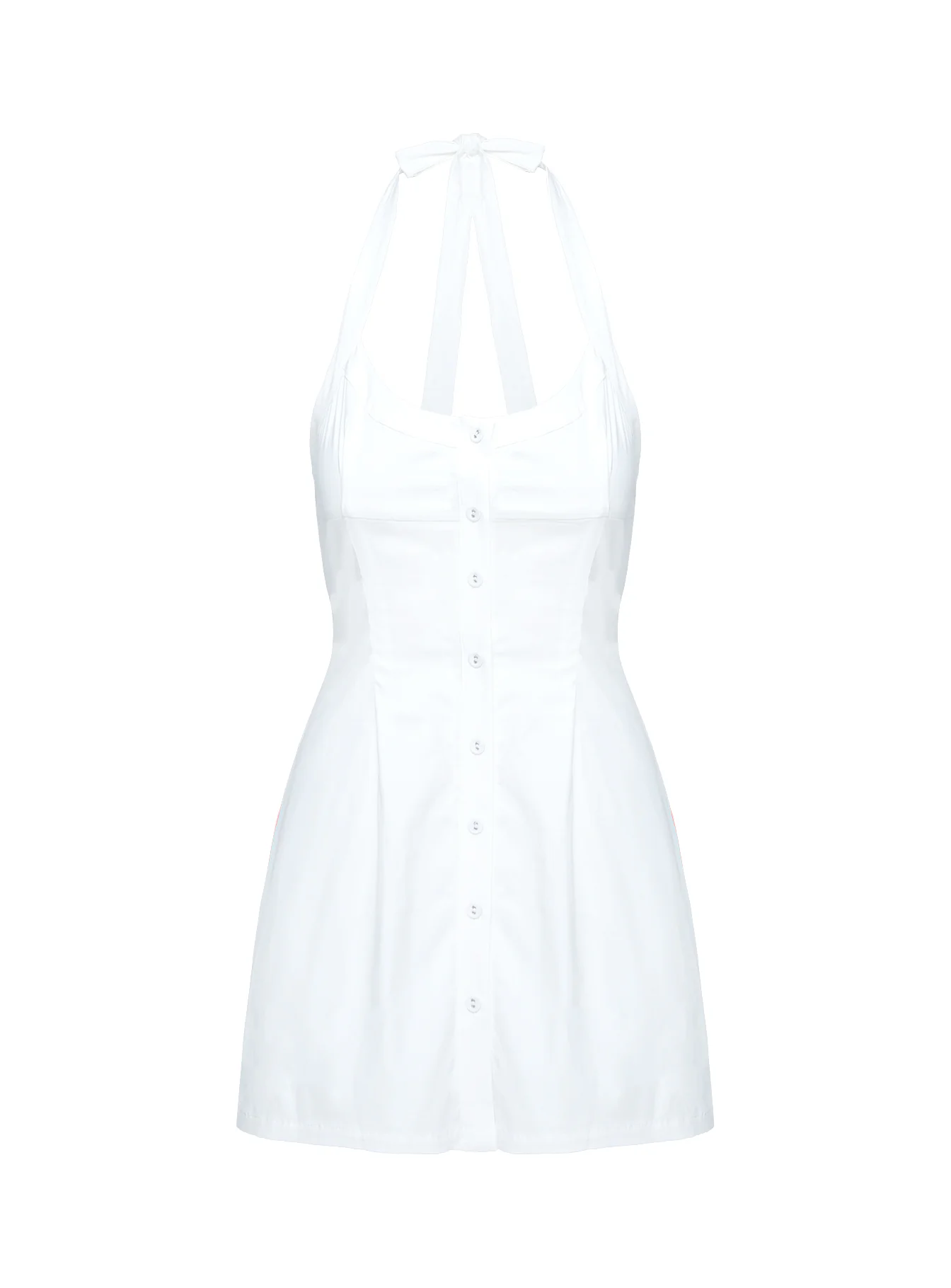 Mallorie Halter Mini Dress White