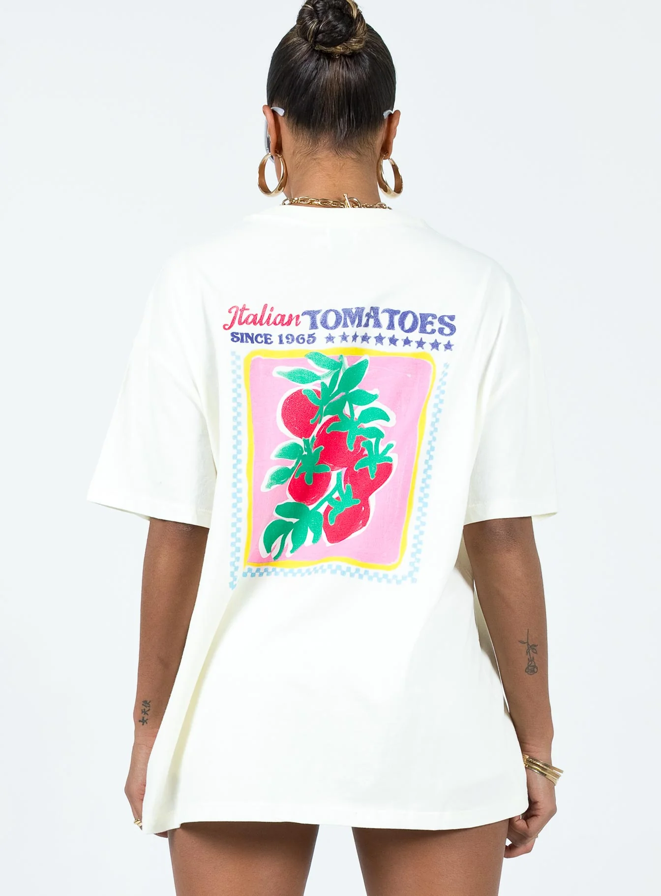 Italian Tomatoes Oversized Tee Multi