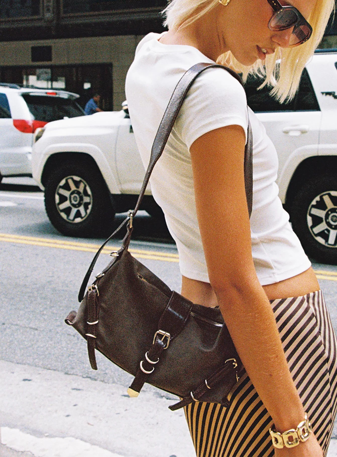 Anatolius Shoulder Bag Washed Brown