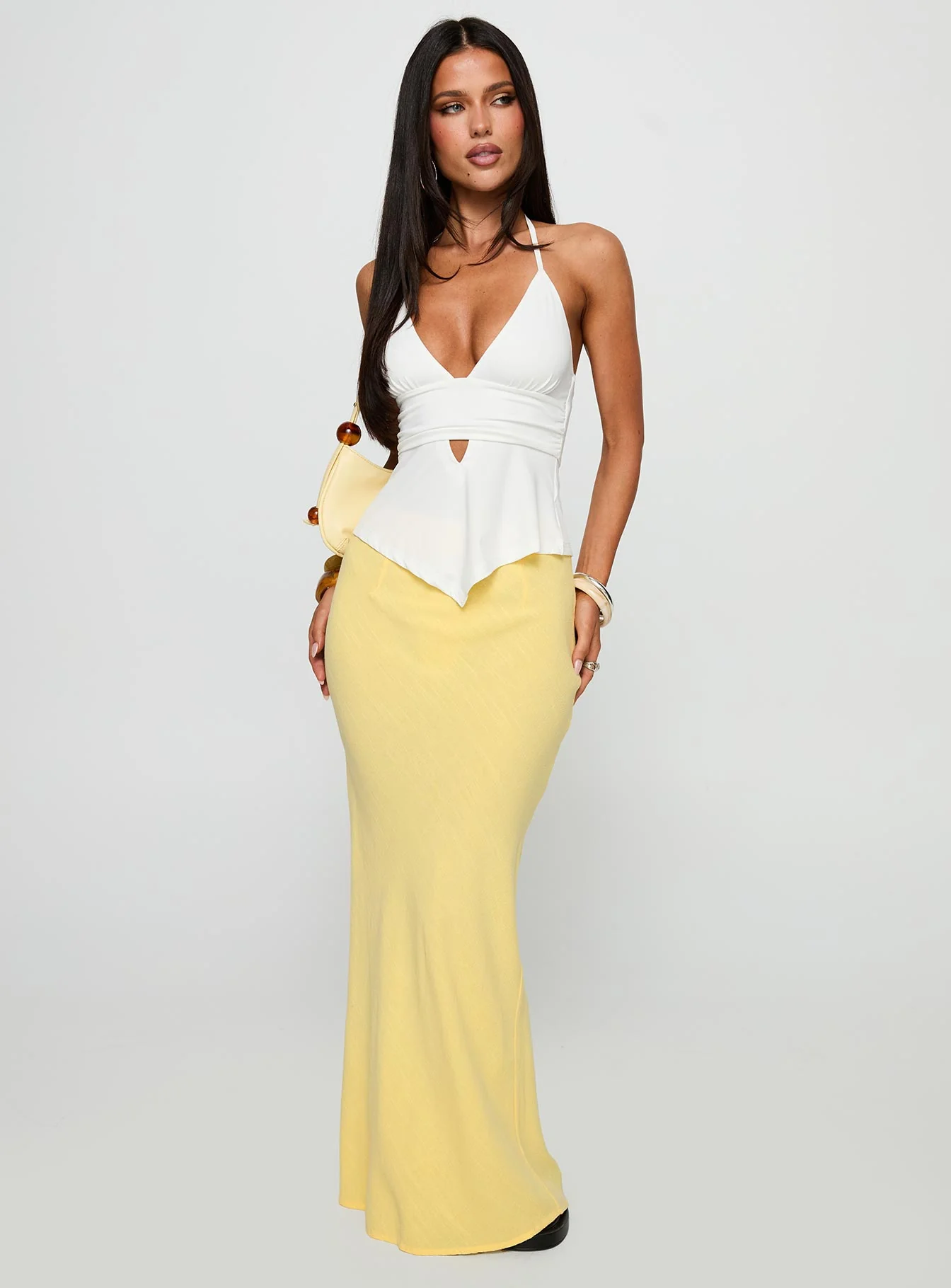 Jodie Maxi Skirt Lemon Yellow