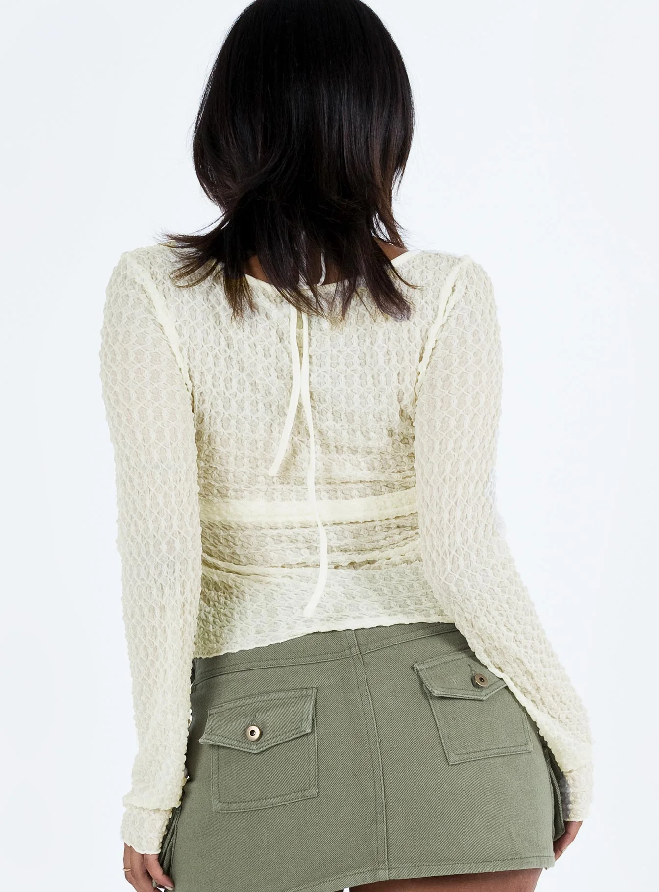 Lyner Long Sleeve Top Off White