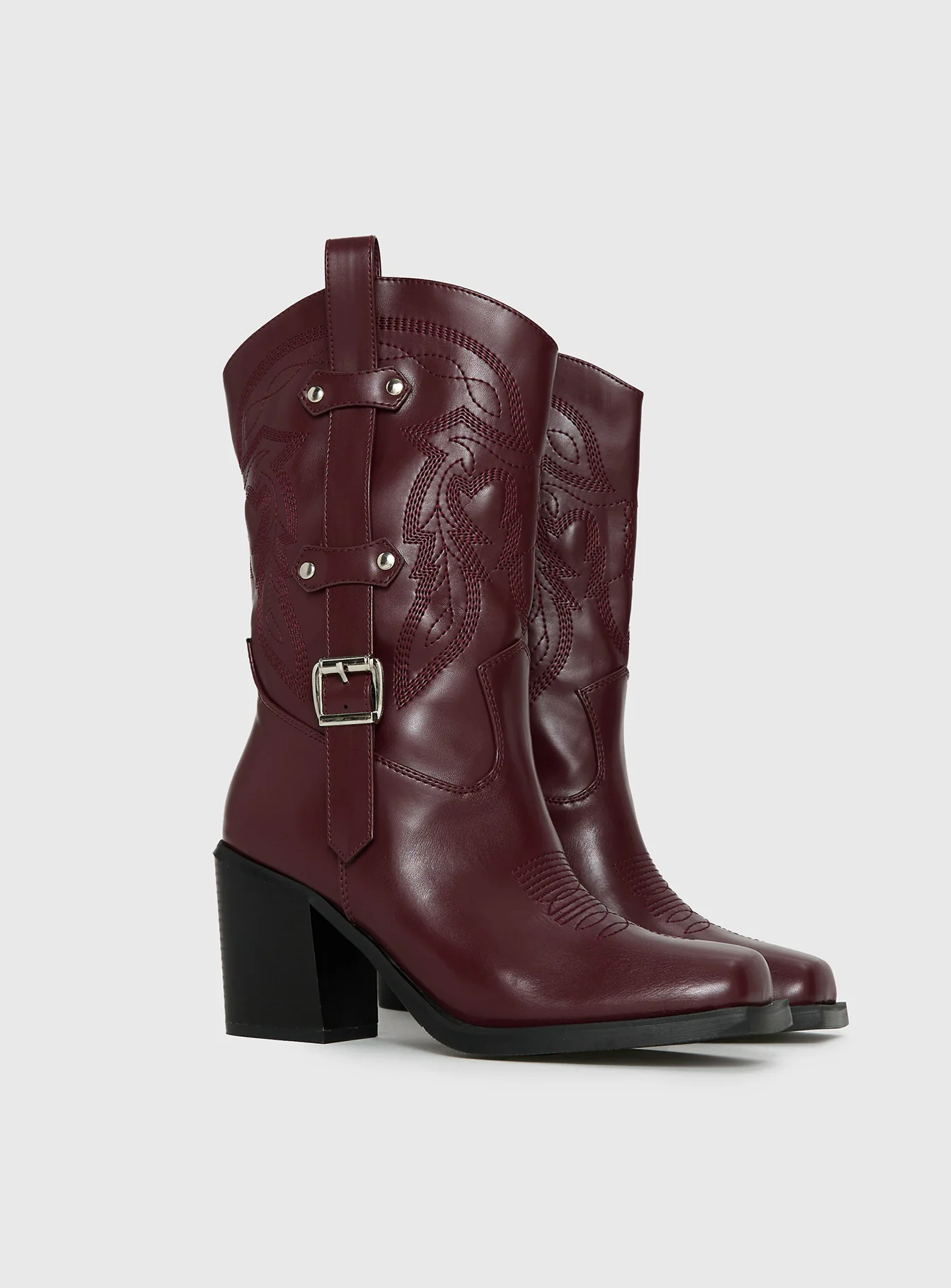 Cypress Western Boots Burgundy