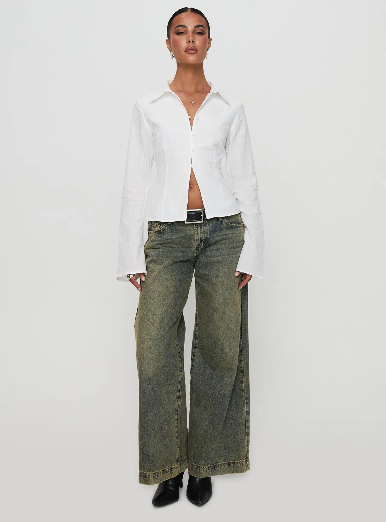 Foxley Long Sleeve Top White