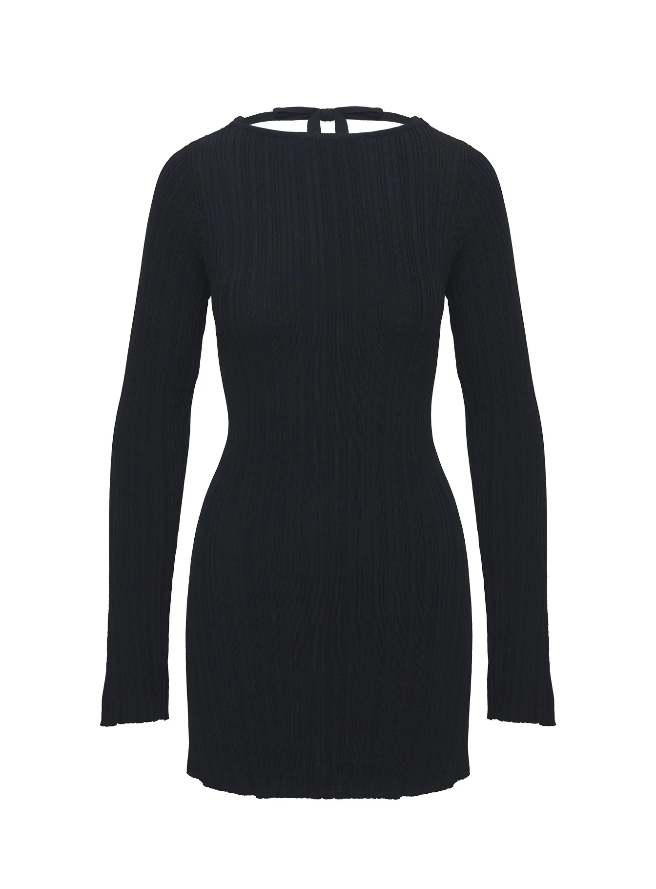 Mayok Long Sleeve Mini Dress Black