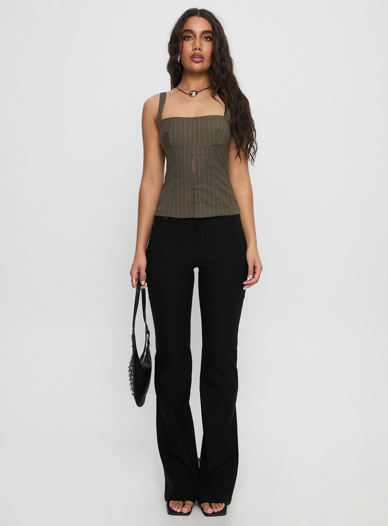 Nylen Tailored Suiting Top Brown Pinstripe