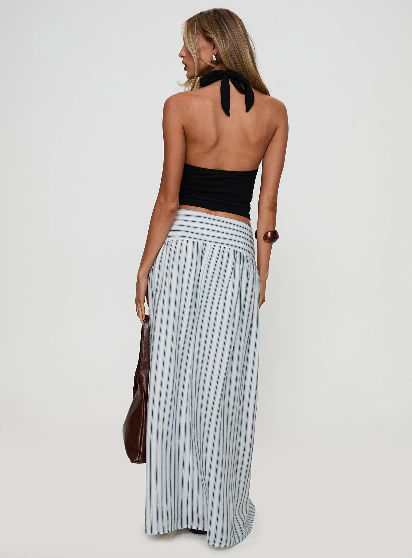 Find Your Love Flowy Maxi Skirt White