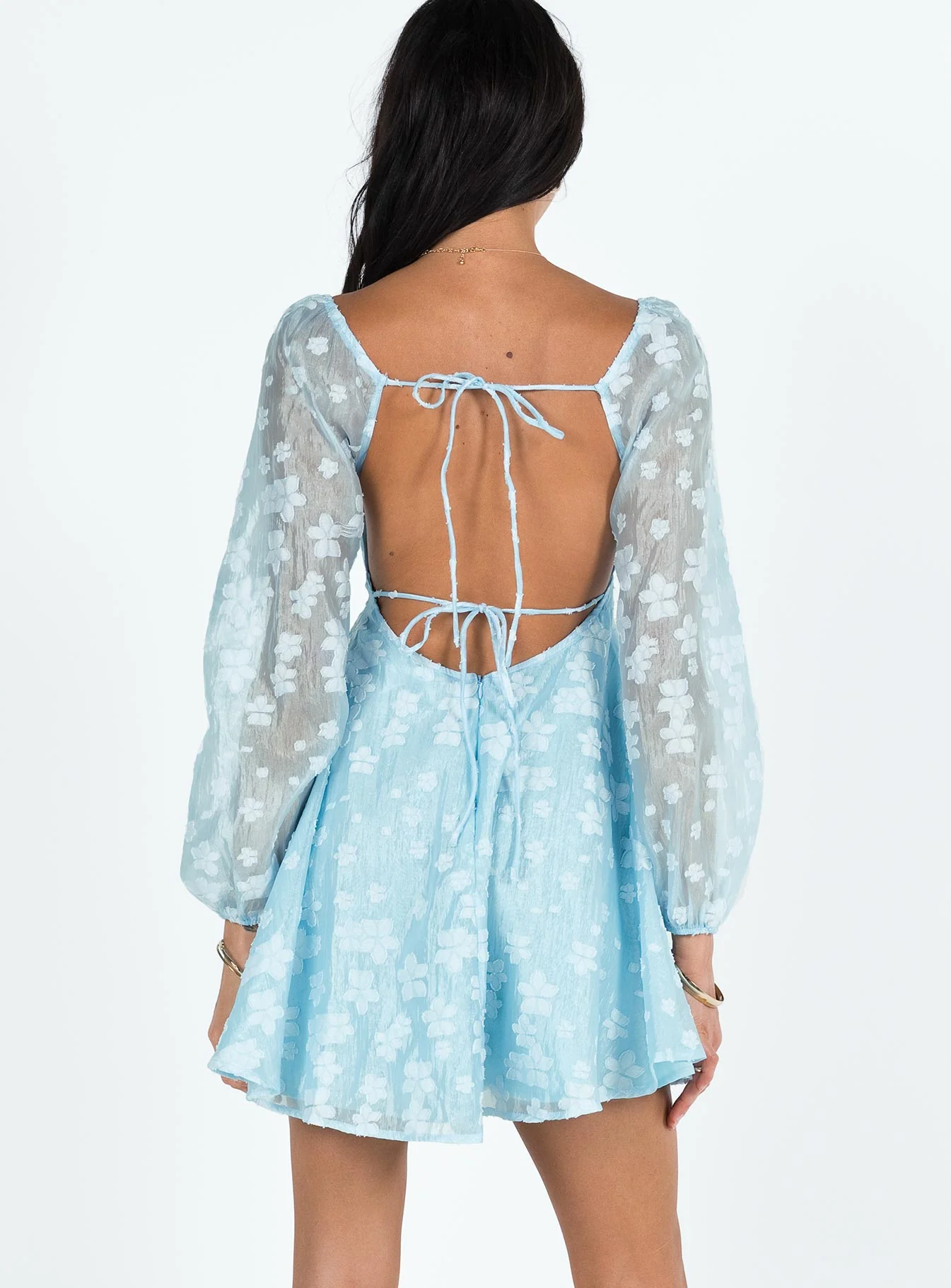 Marceau Long Sleeve Mini Dress Blue