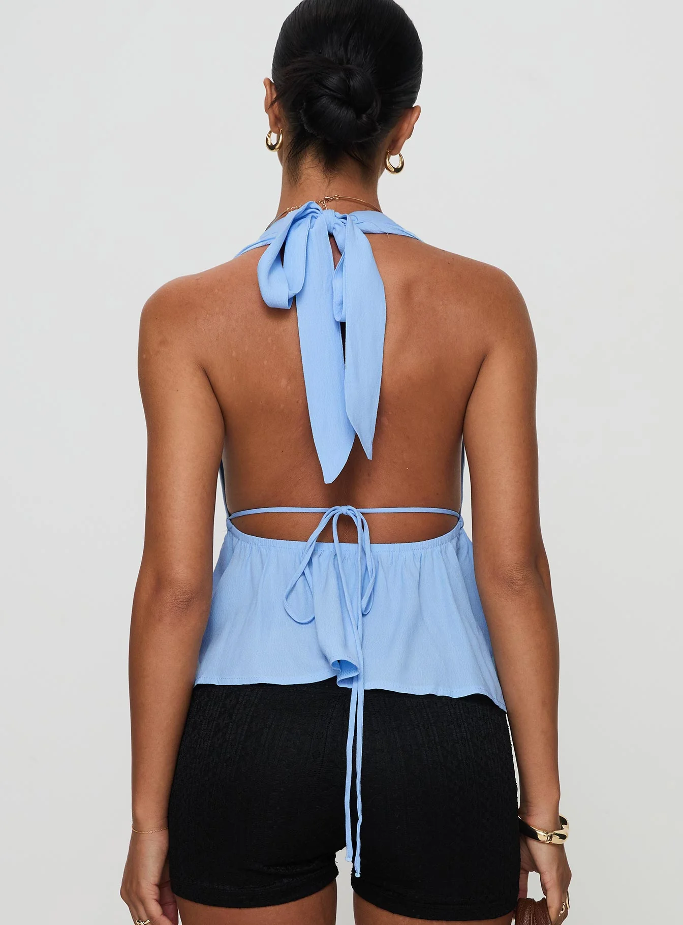 Saddler Halter Top Blue