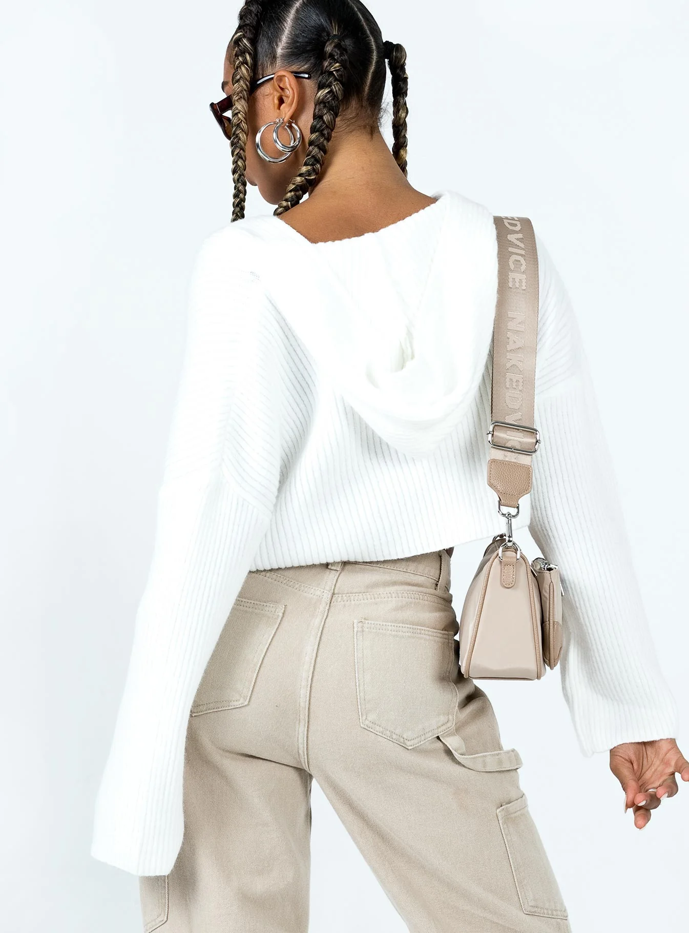 Benson Cropped Sweater White