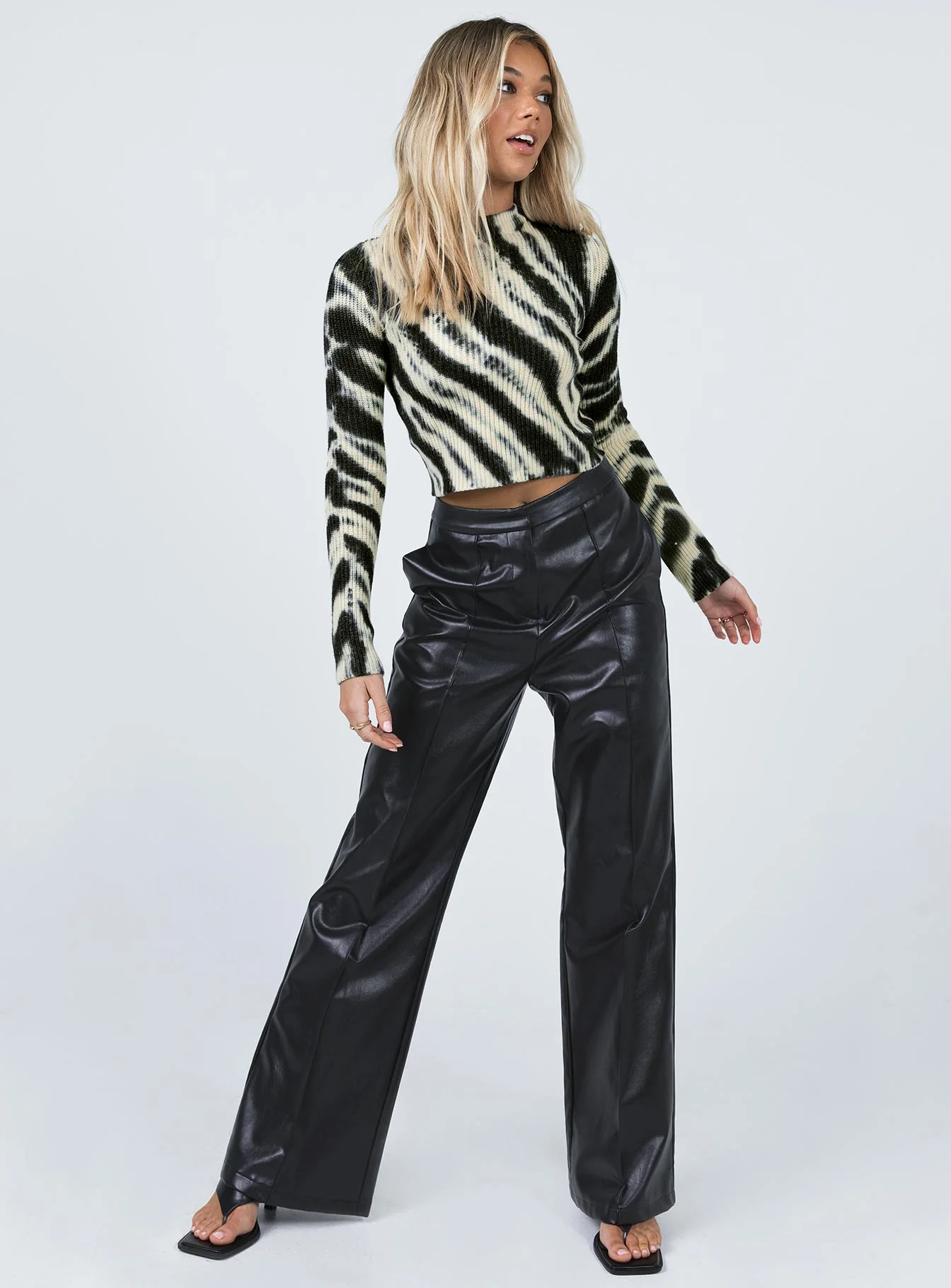 Janie Tye Dye Knit Sweater Navy