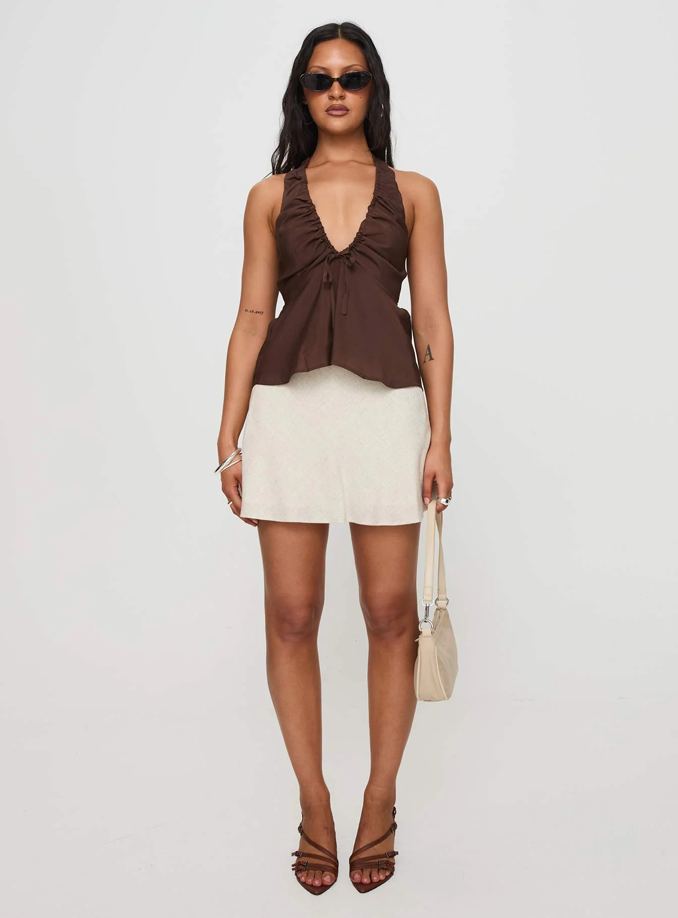 Gadot Halter Top Brown