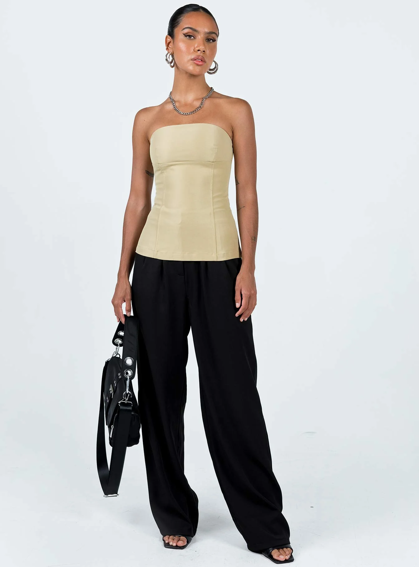 Wesanders Strapless Top Camel