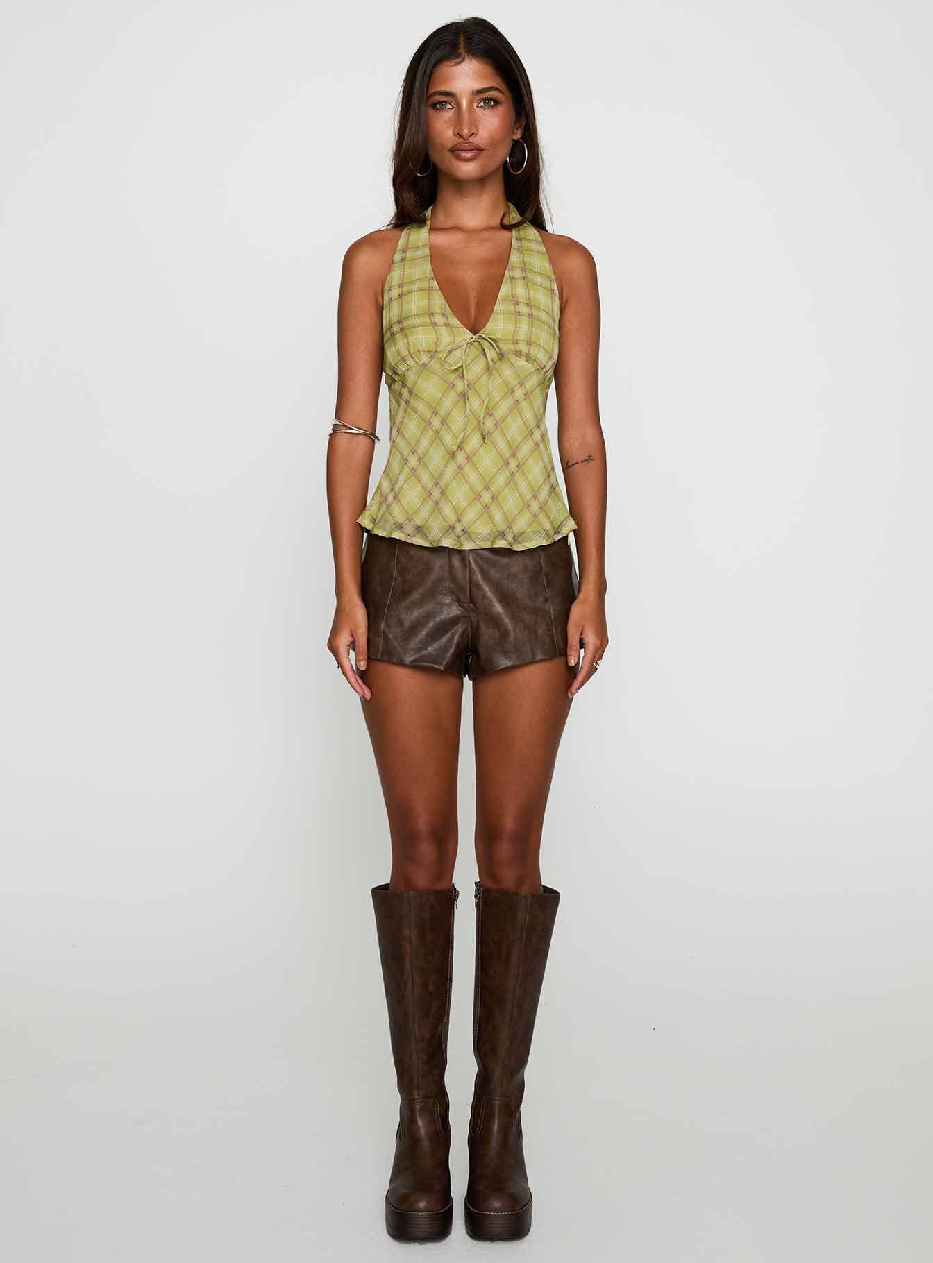 Amalthea Top Green Check