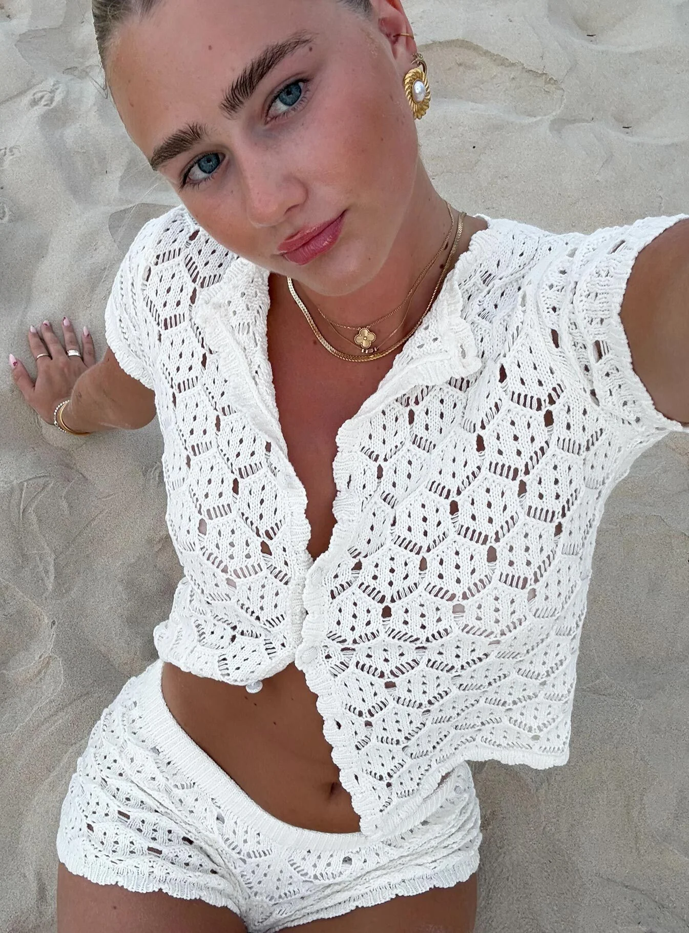 Sun Still Shines Crochet Set White