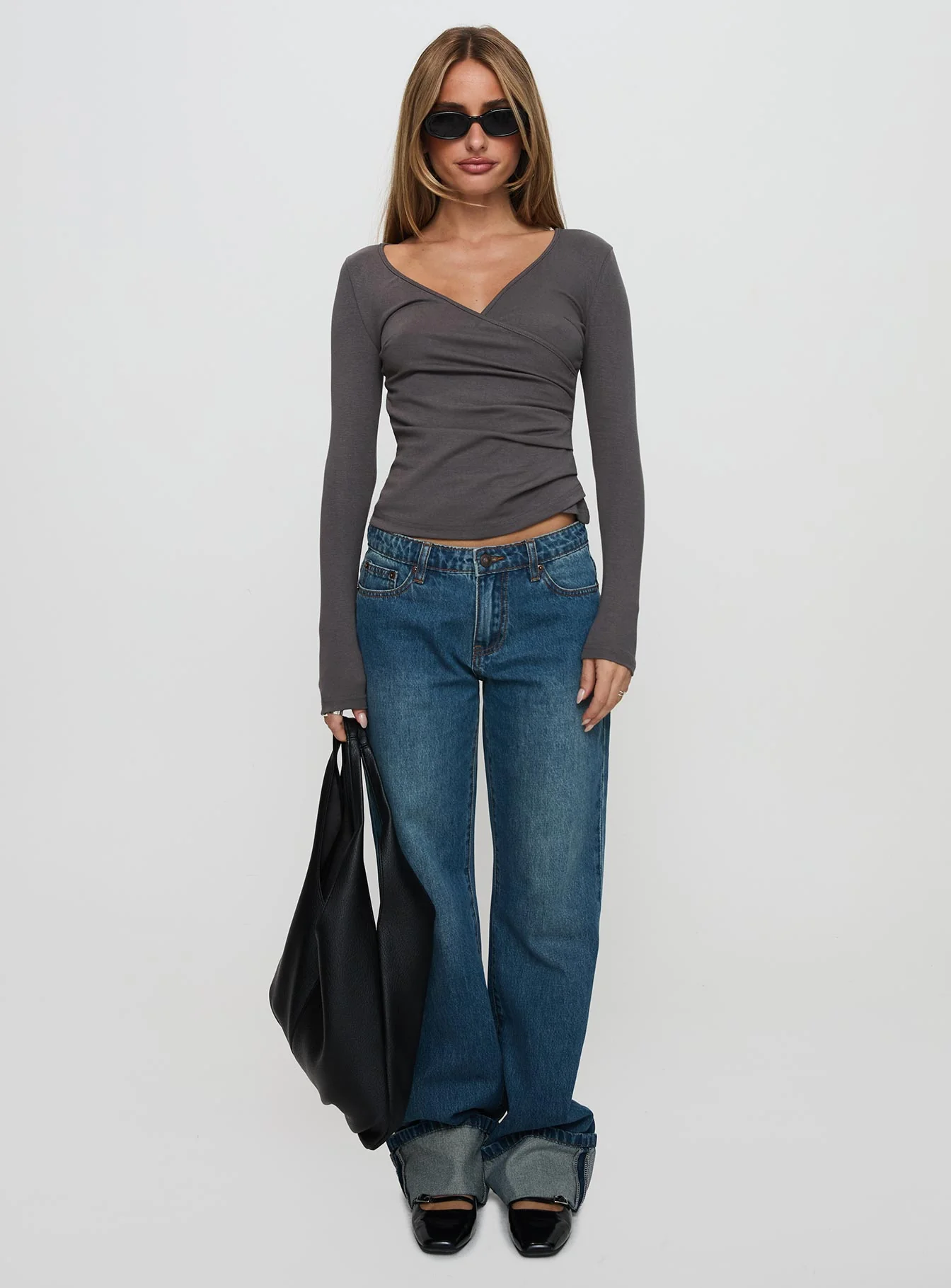 Fosca Long Sleeve Top Grey