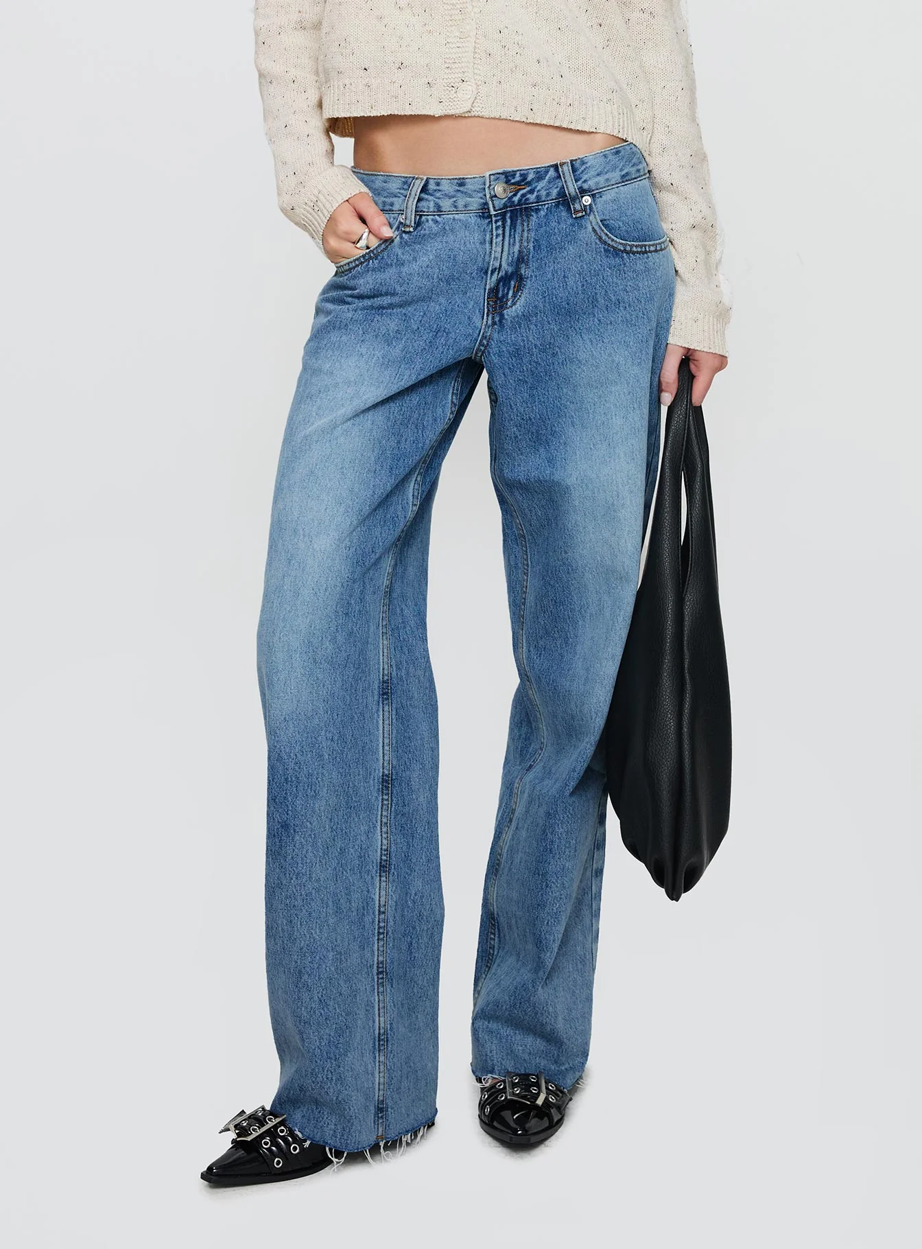 Sabryna Low Rise Straight Leg Jeans Blue