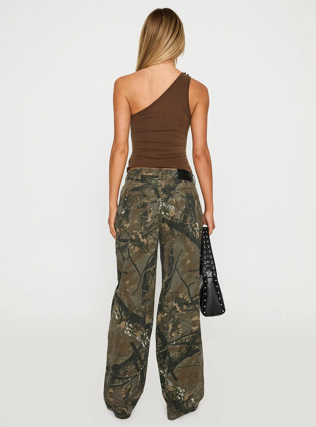Raiders Mid Rise Straight Leg Cargo Jeans Camouflage