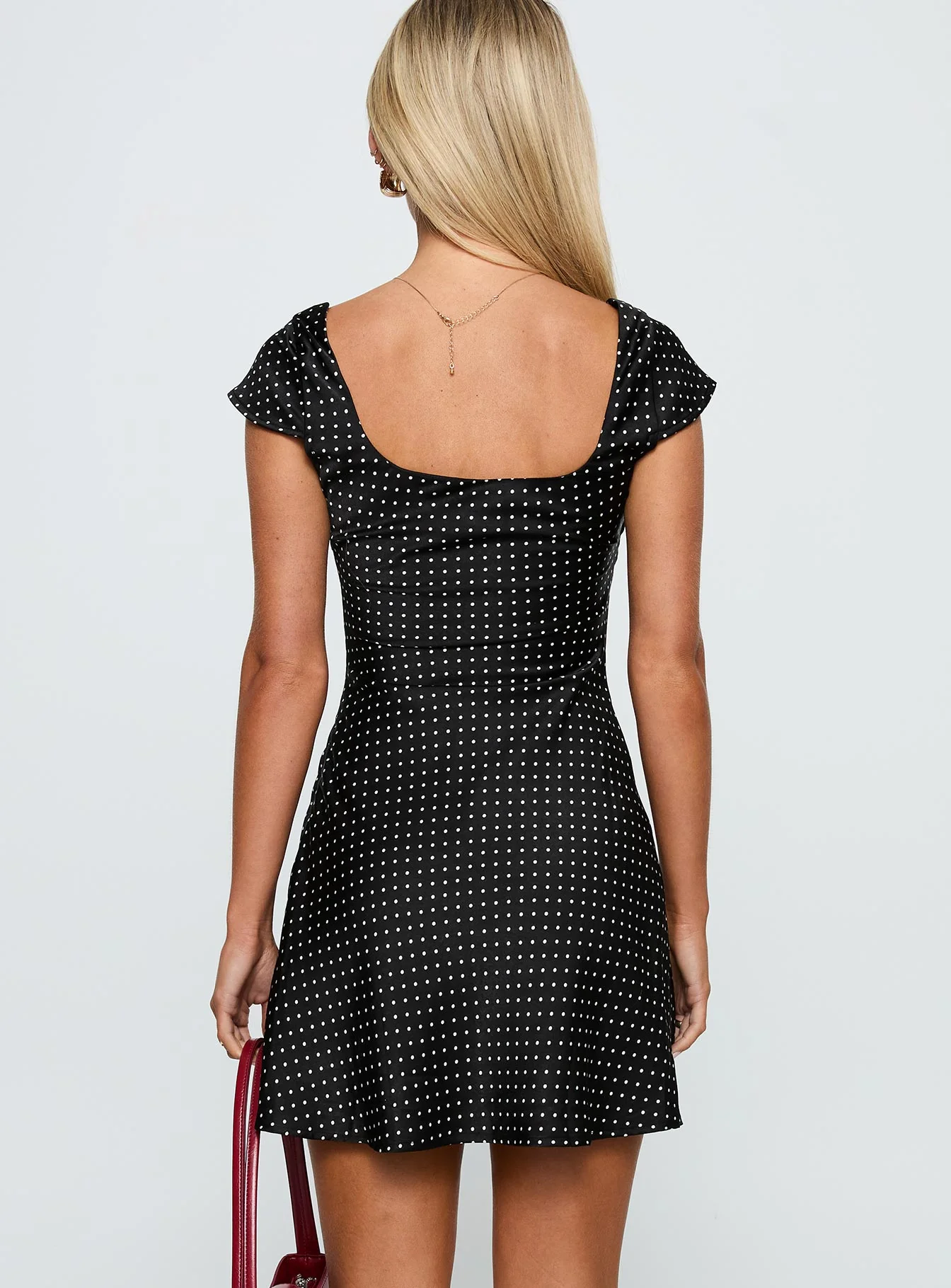 Lucienna Polka Dot Mini Dress Black / White