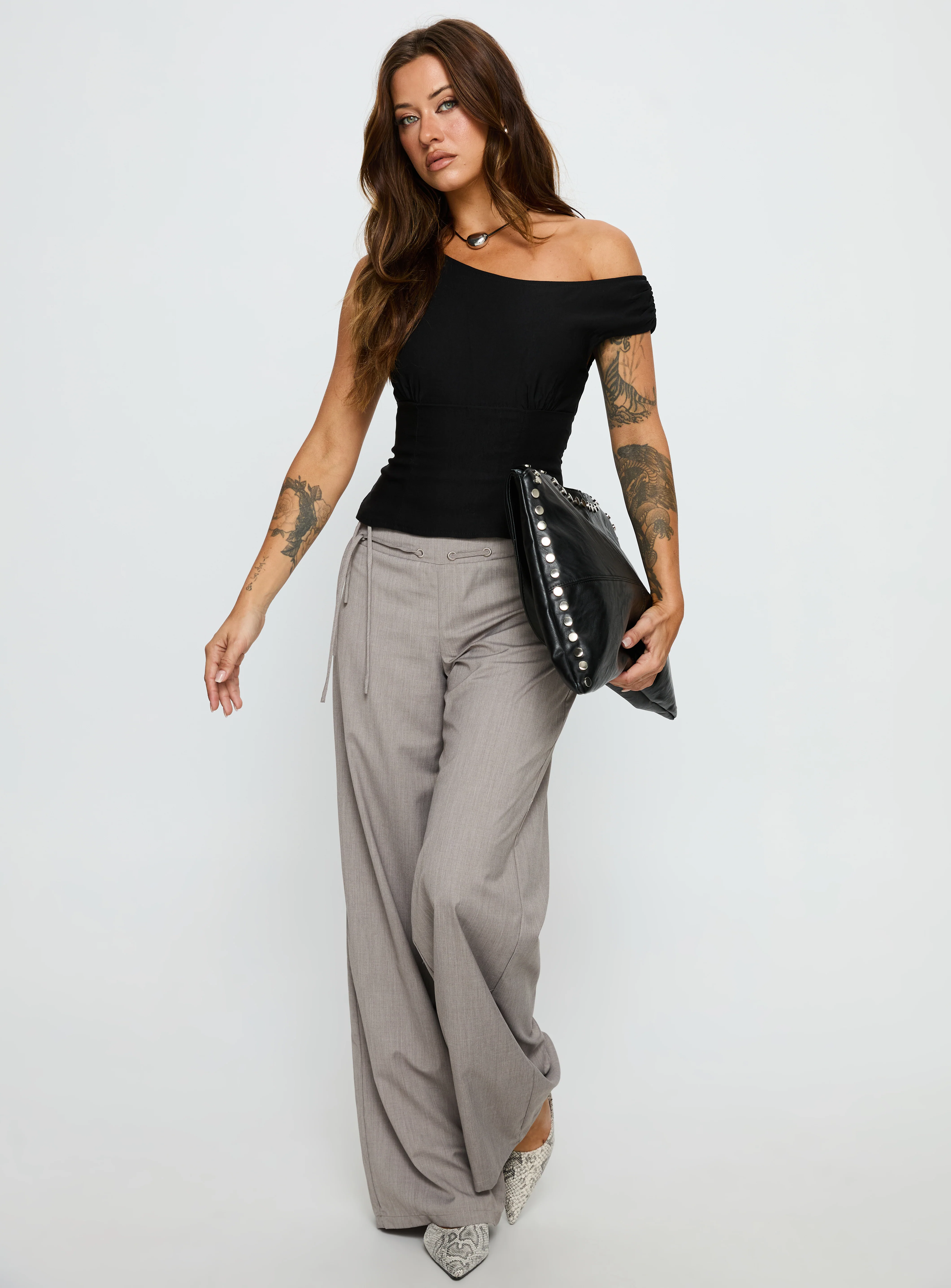 Emerey Off Shoulder Top Black