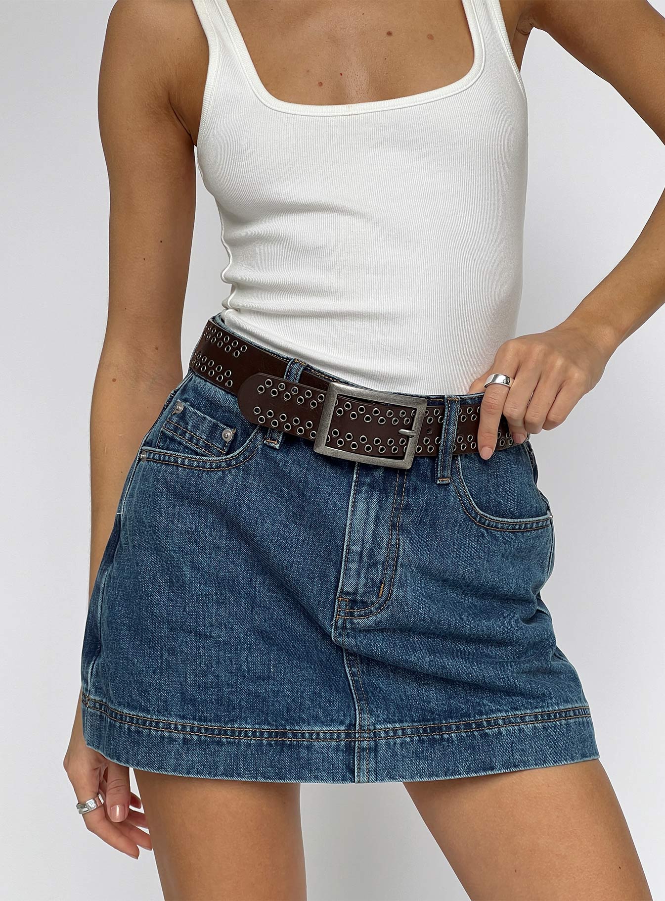 Gazelle Denim Skort Mid Wash