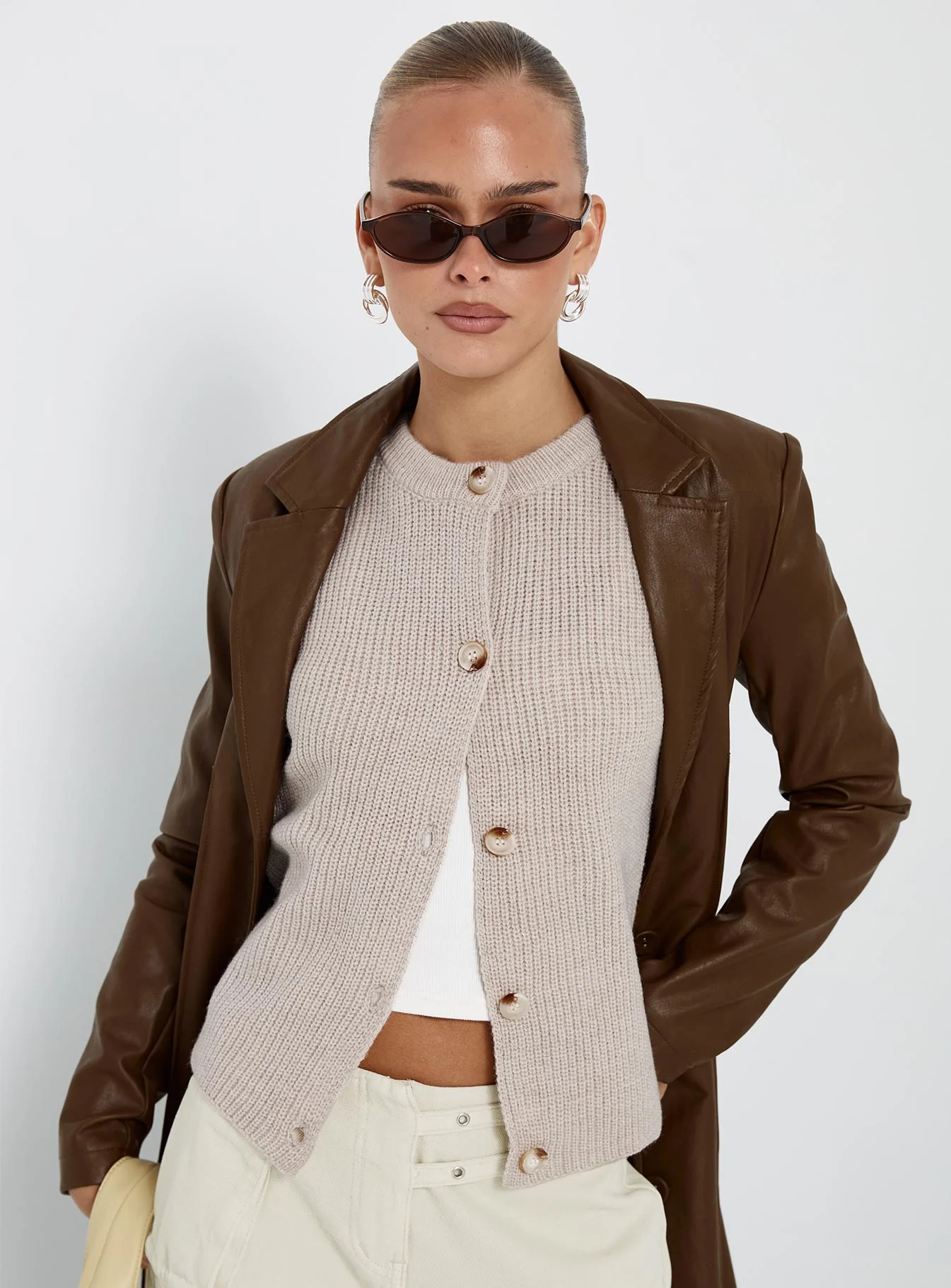 Wait A Lifetime Short Sleeve Cardigan Beige