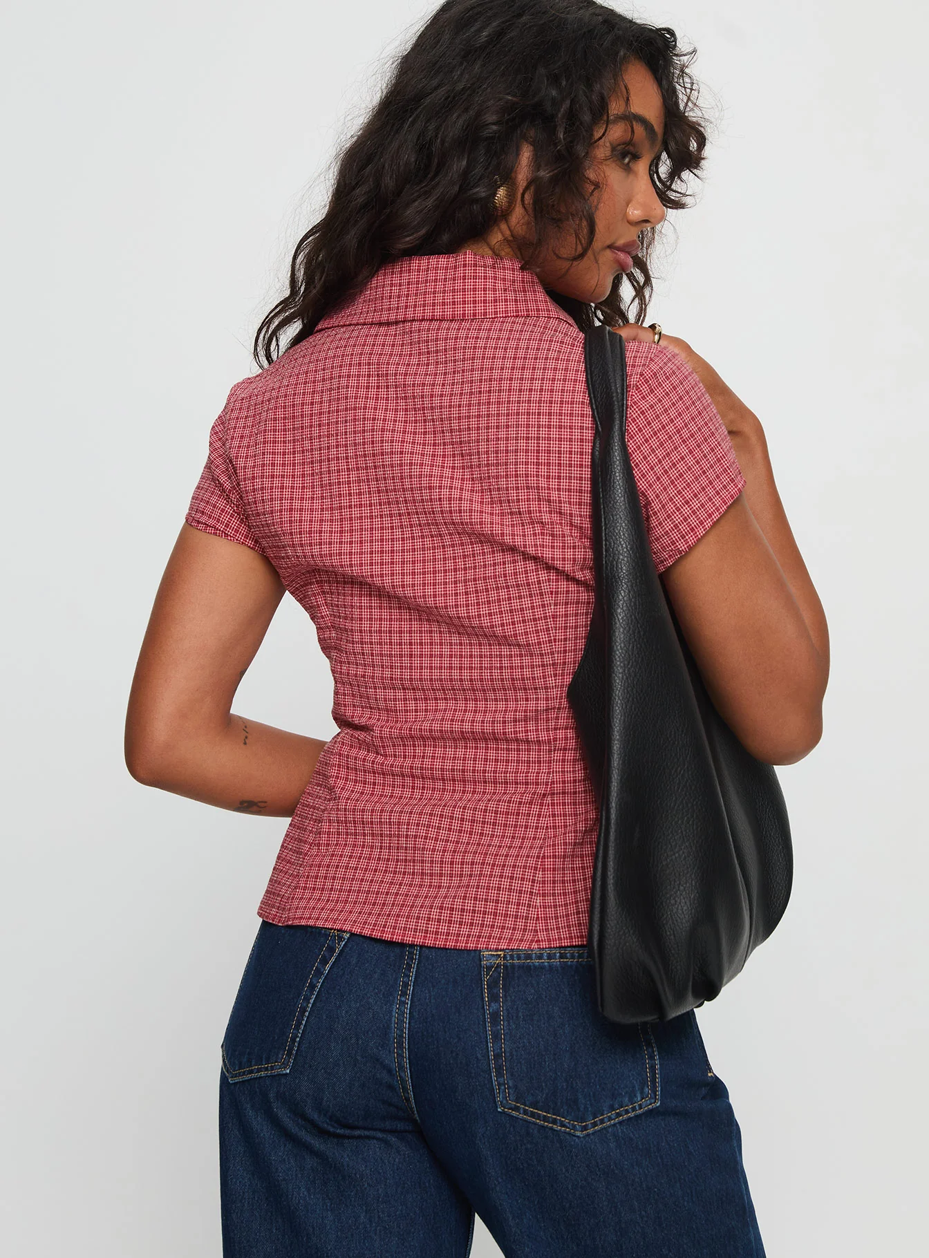 Cottesloe Blouse Top Red Check
