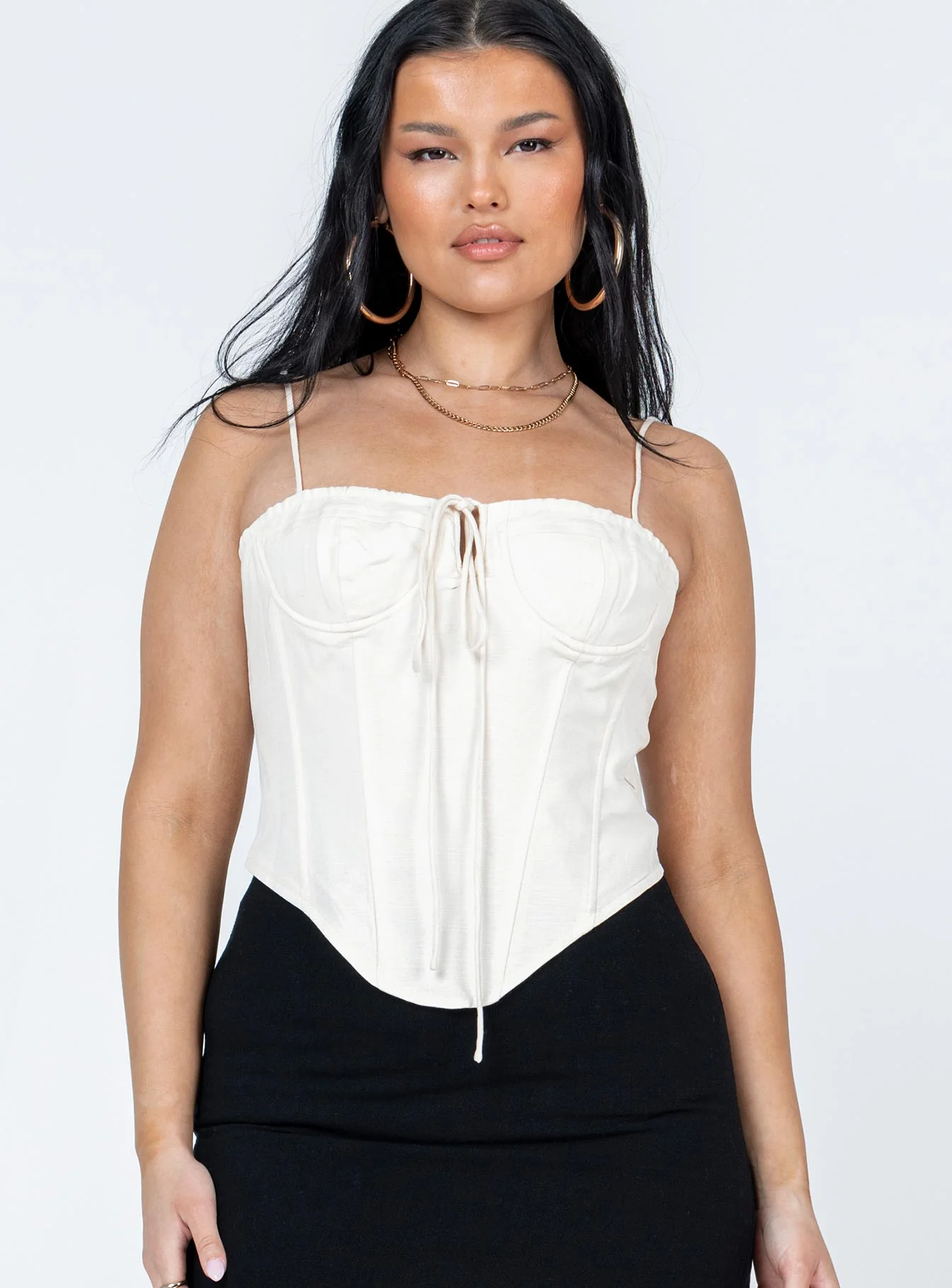 Del Gato Corset Top Off White