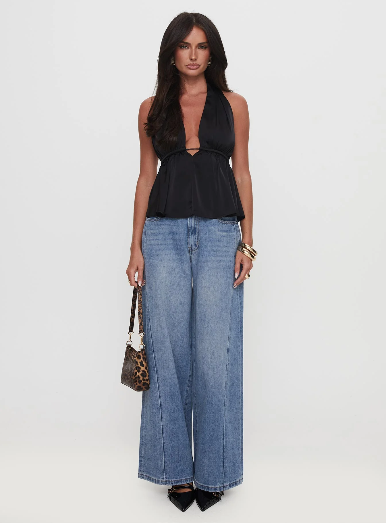 Saddler Halter Top Black