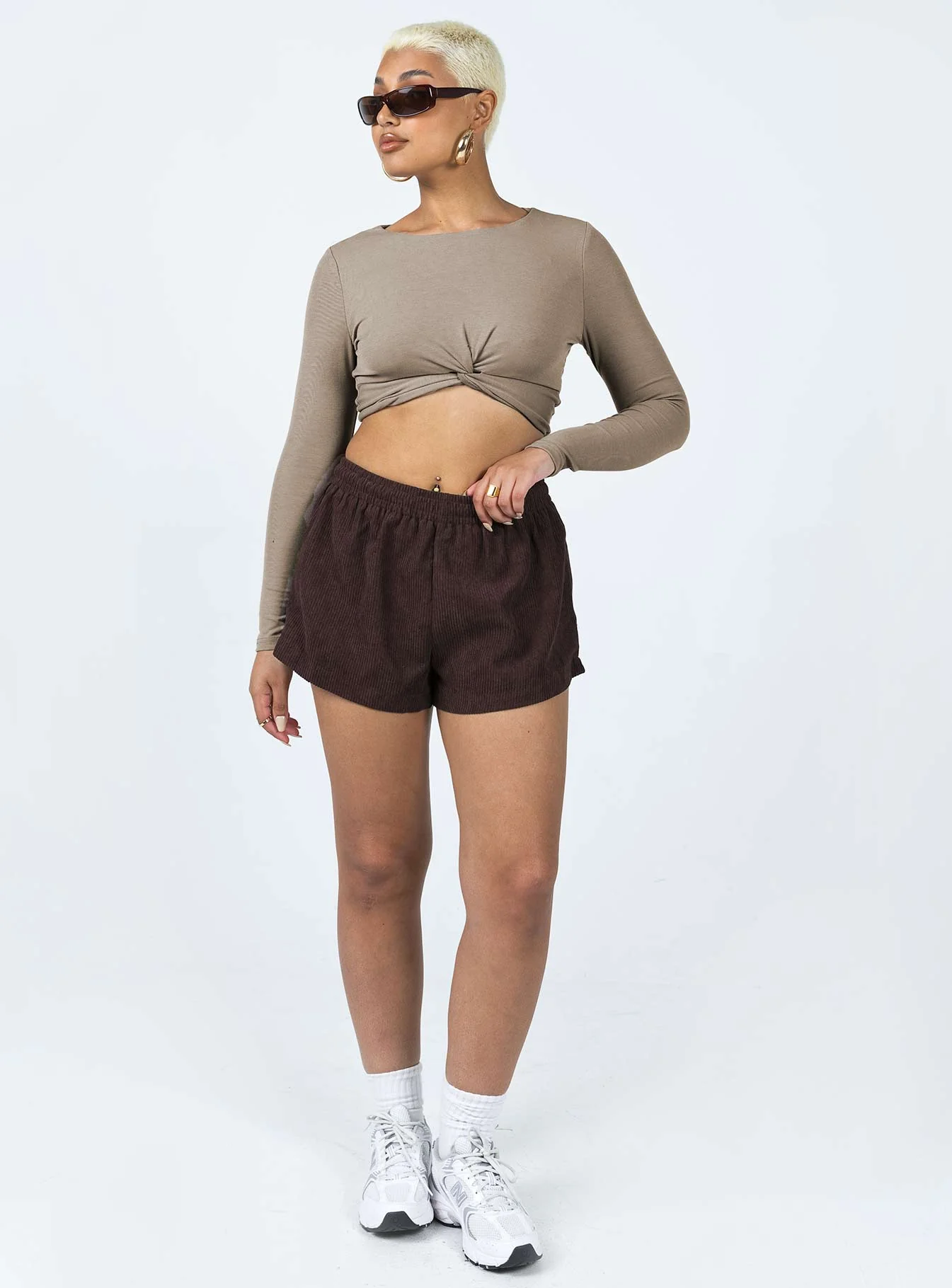 Beach House Shorts Cord Brown