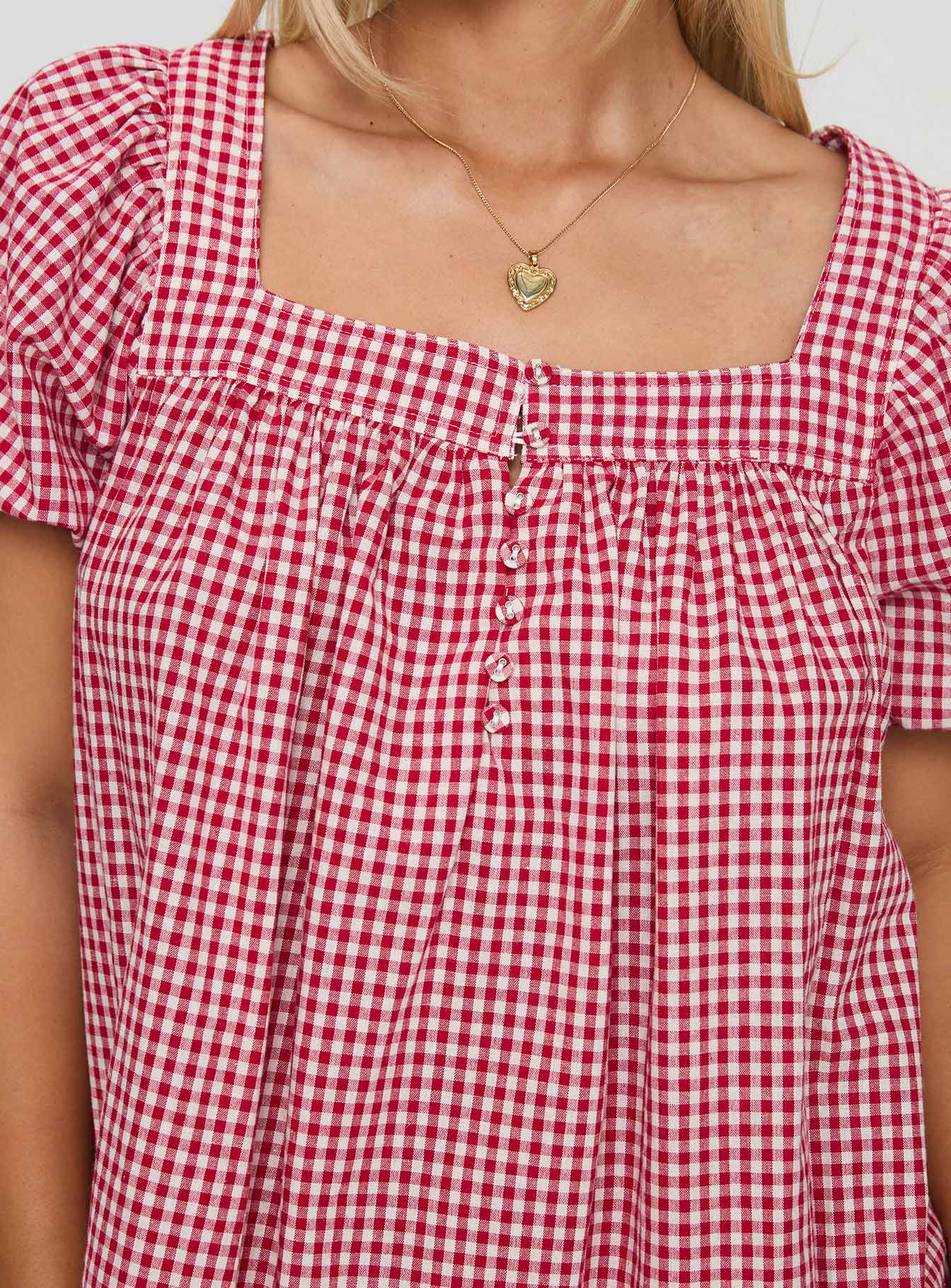 Lilibet Mini Dress Red Gingham