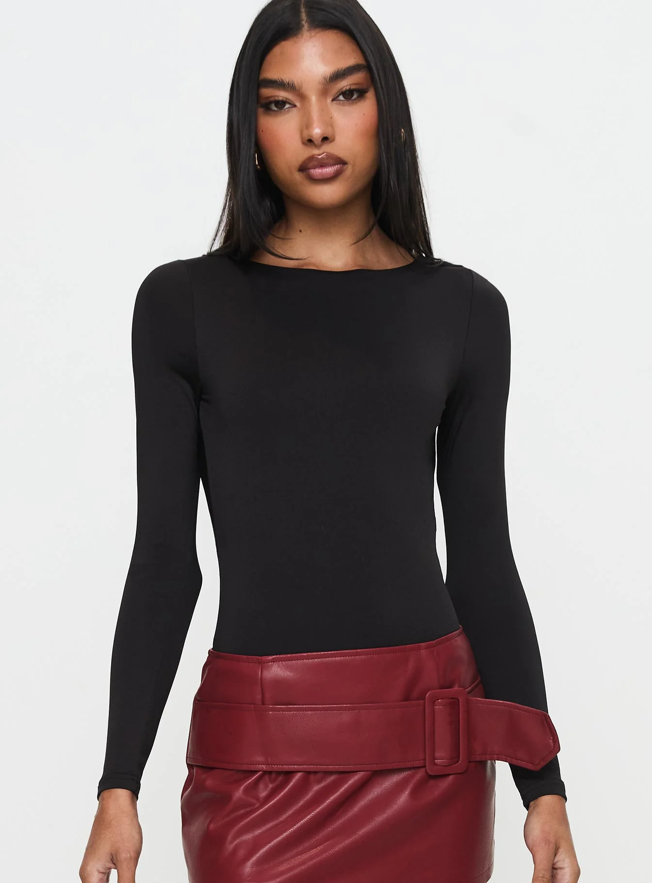 Quinby Backless Long Sleeve Bodysuit