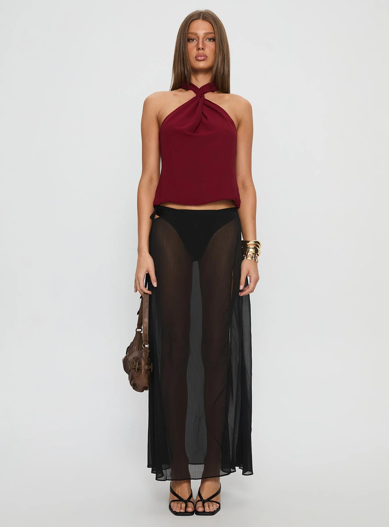 Adalynne Twist Front Top Red